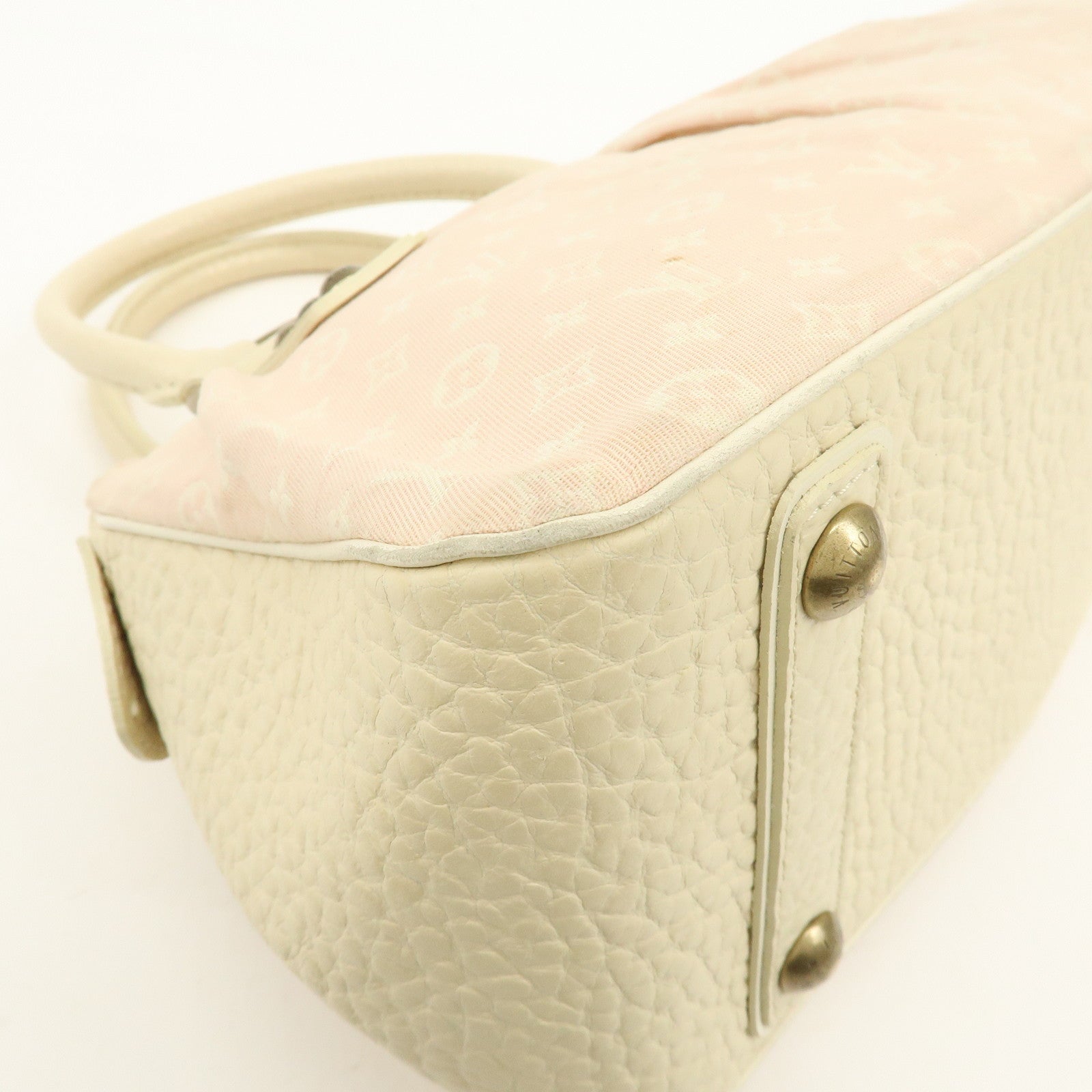 Louis Vuitton Monogram Mini Lin Trapes PM Hand Bag Rose M40062