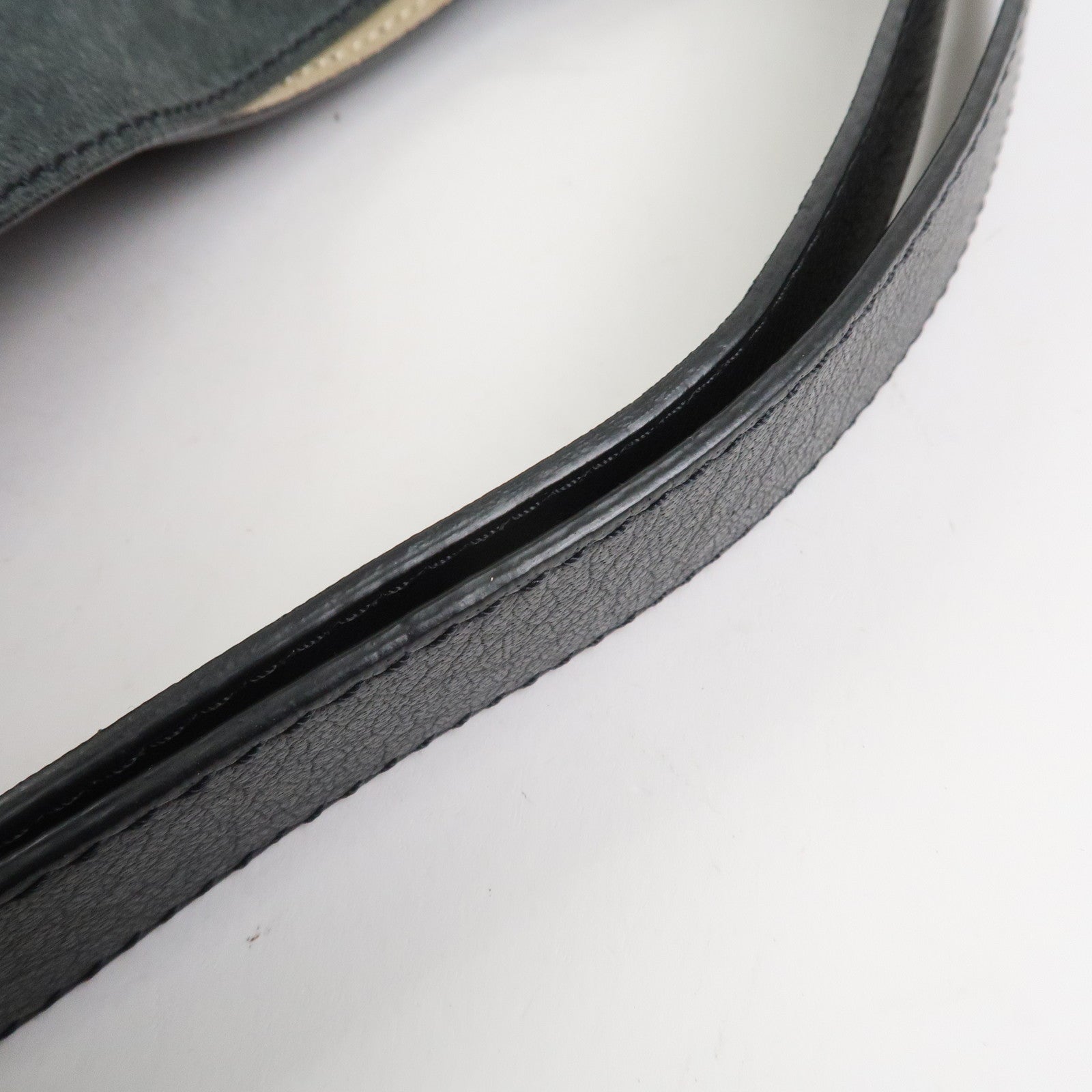 GIVENCHY Suede Leather Hand Bag Shoulder Bag Gray Bordeaux Black