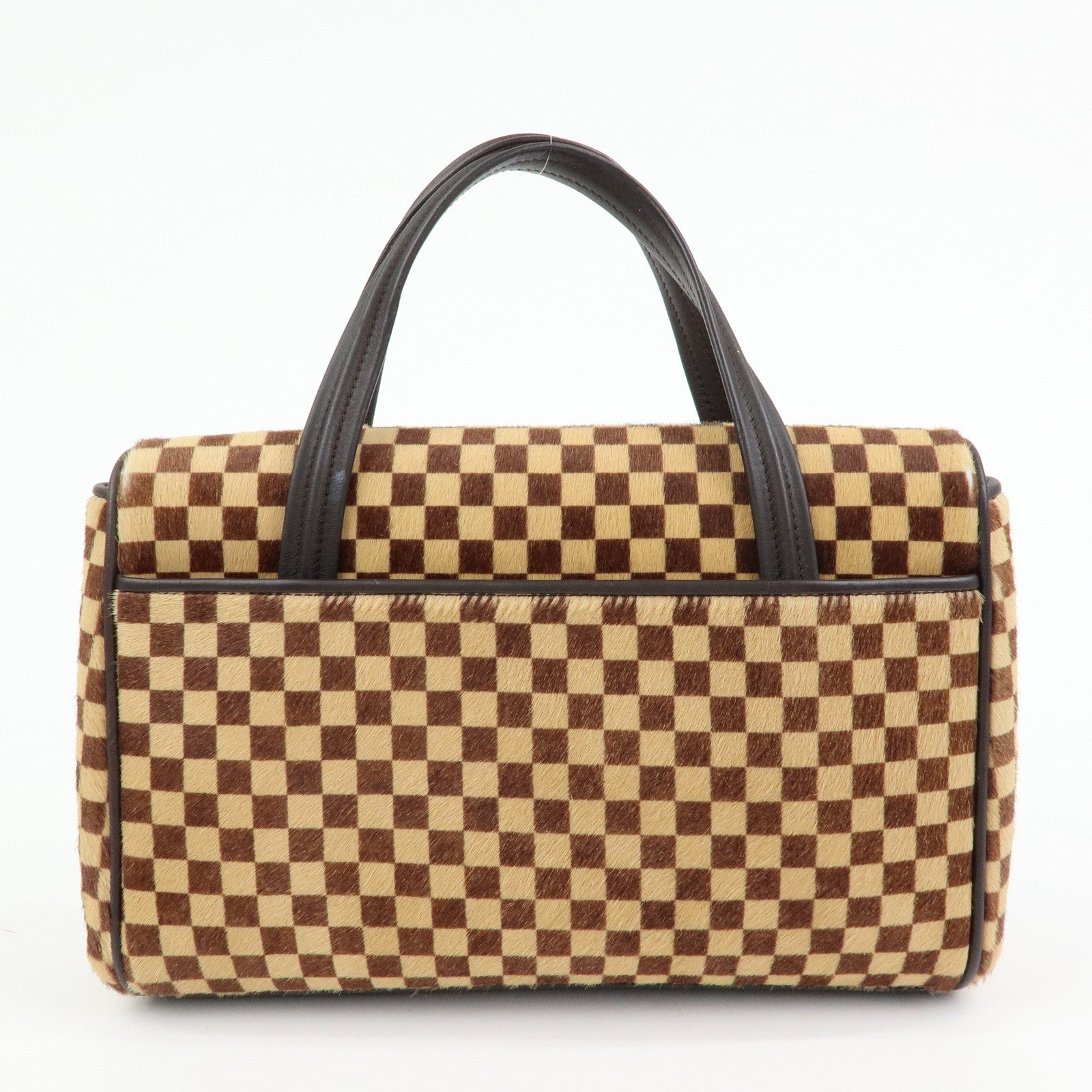 Louis Vuitton Damier Sauvage Lion Hand Bag Beige Brown M92131