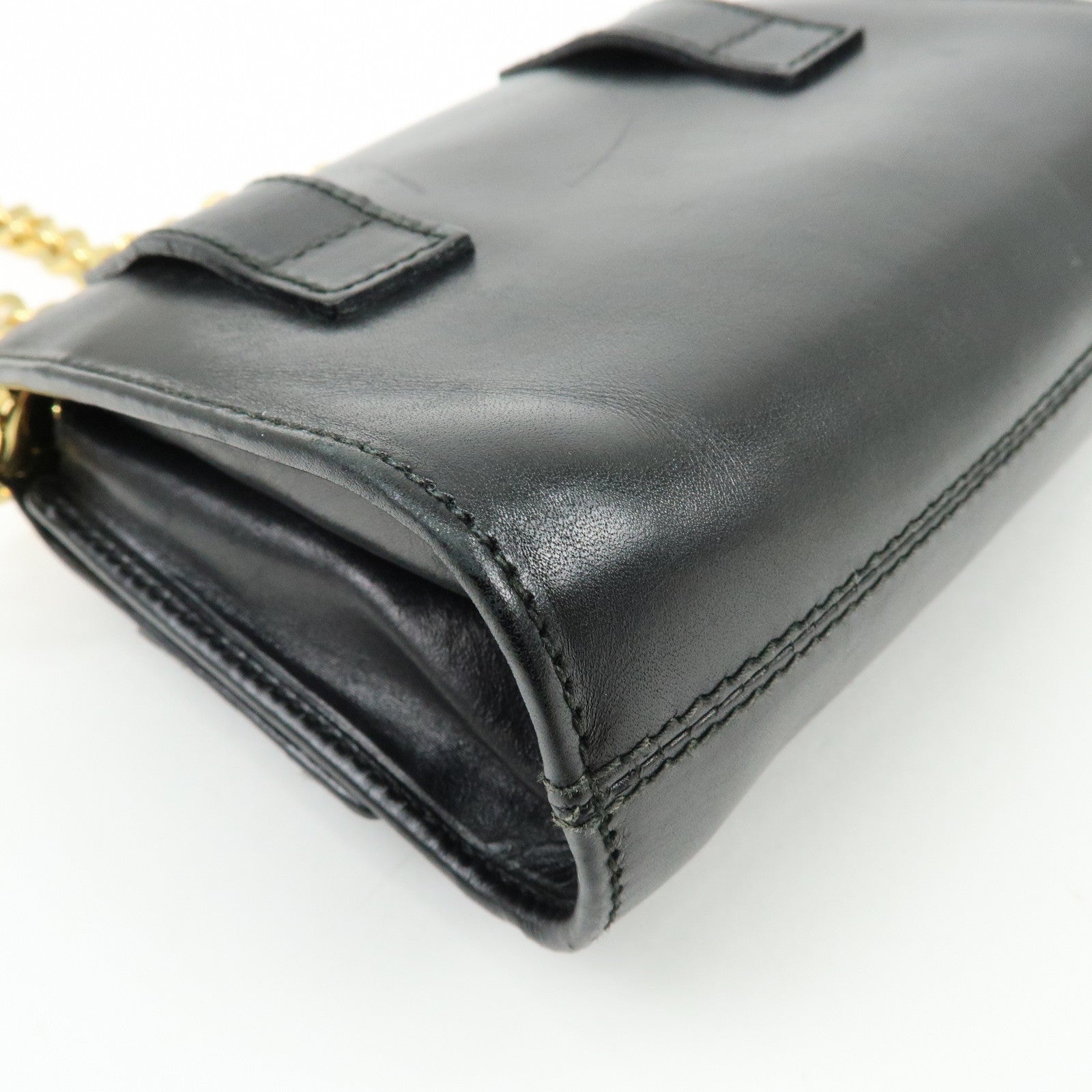 Ferragamo Vara Ribbon Leather 3 Way Bag Shoulder Clutch Bag Black