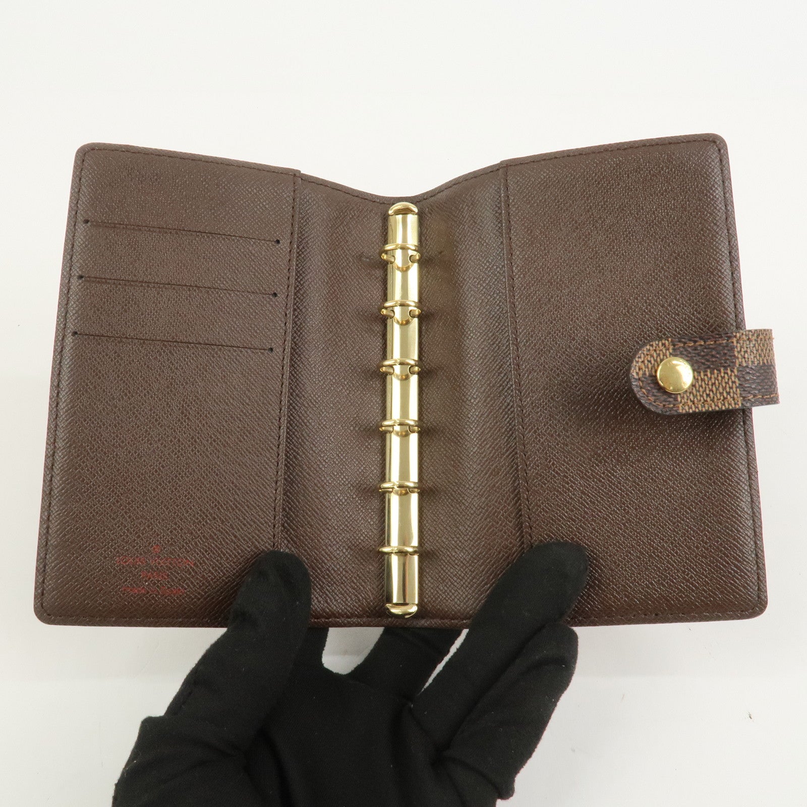 Louis Vuitton Damier Ebene Agenda PM Planner Cover Brown R20700