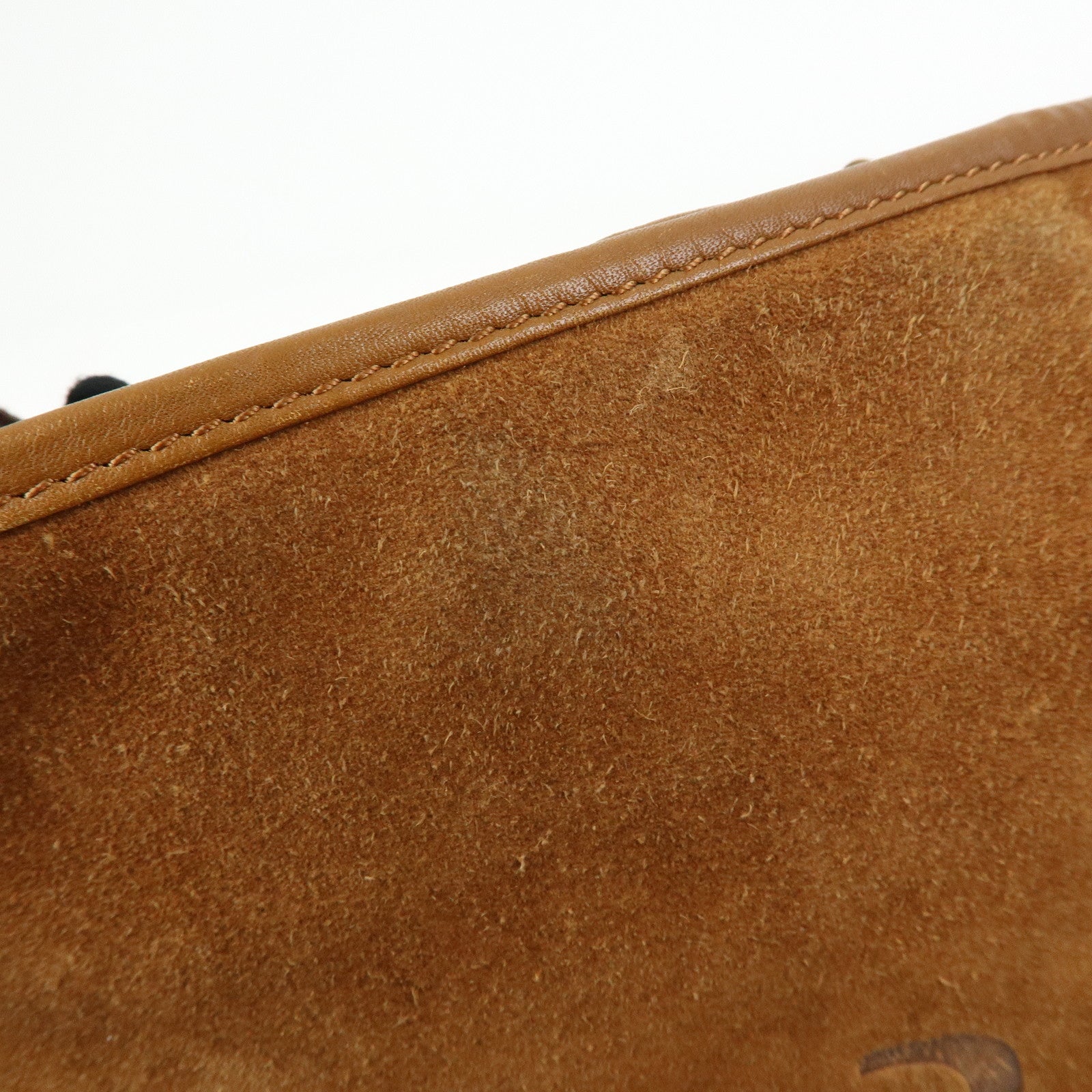 LOEWE Anagram Suede Leather Shoulder Crossbody Bag Brown Authentic Used F/S