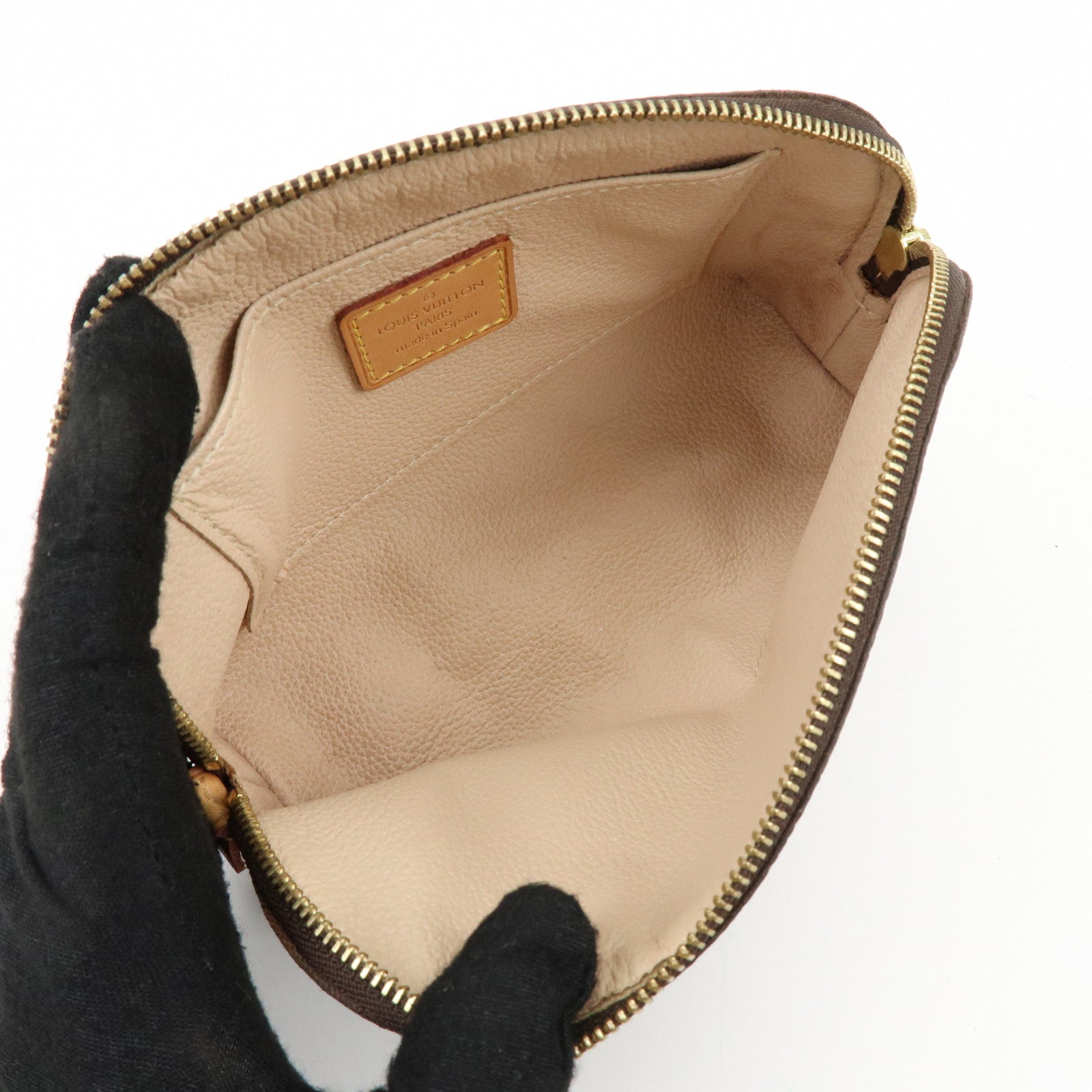 Louis Vuitton Monogram Pochette Cosmetic PM Pouch Brown M47515