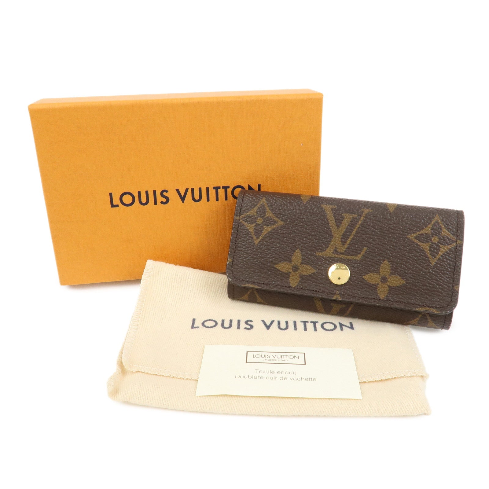 Louis Vuitton Monogram Multicles 4 Key Case Key Holder Brown M69517