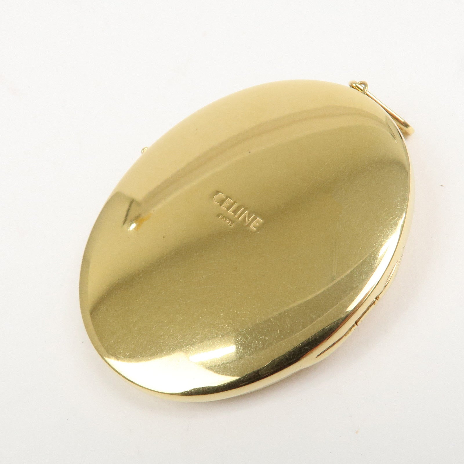CELINE Metal Sulky Box Pendant Charm Pendant Top Gold