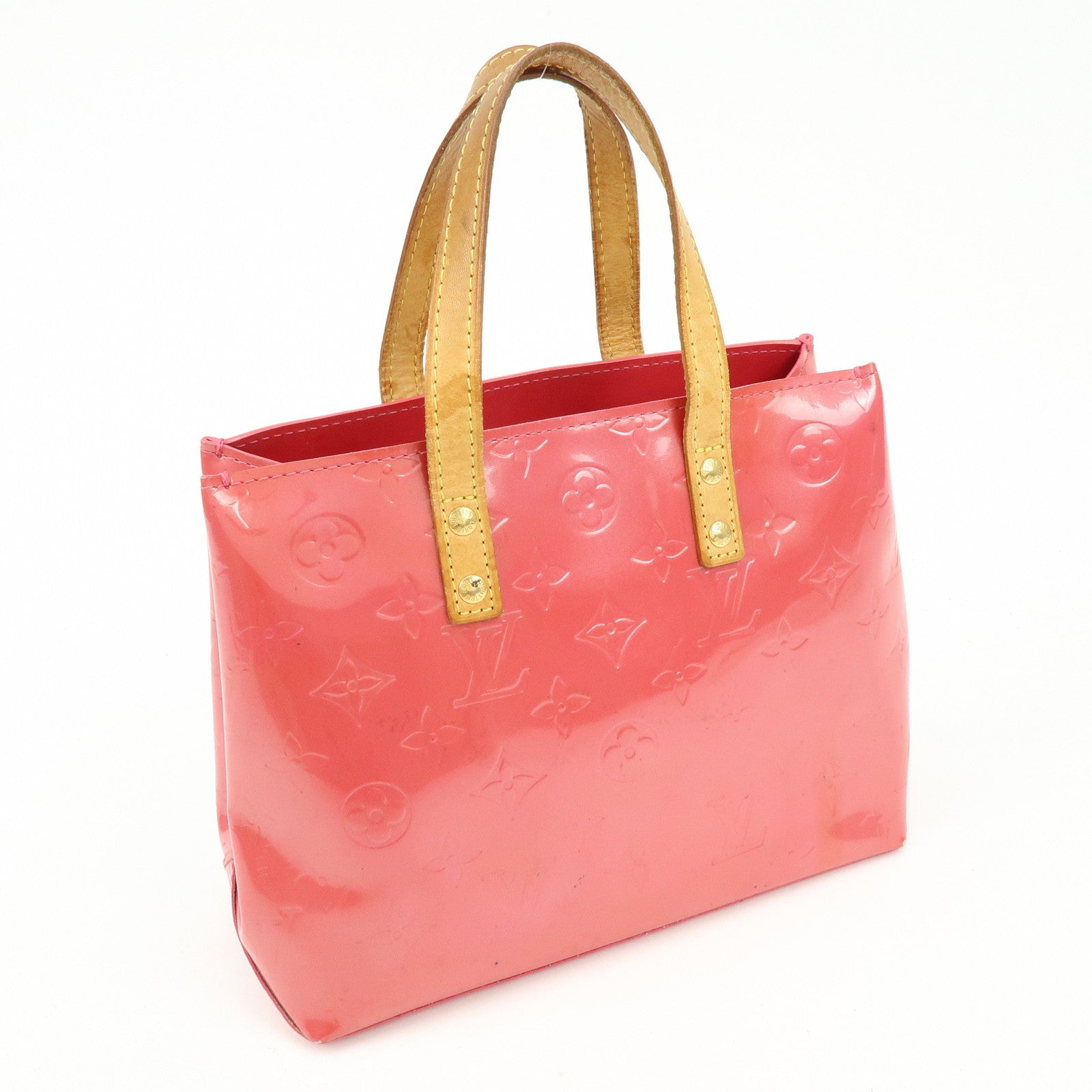 Louis Vuitton Monogram Vernis Reade PM Hand Bag Framboise M9132F
