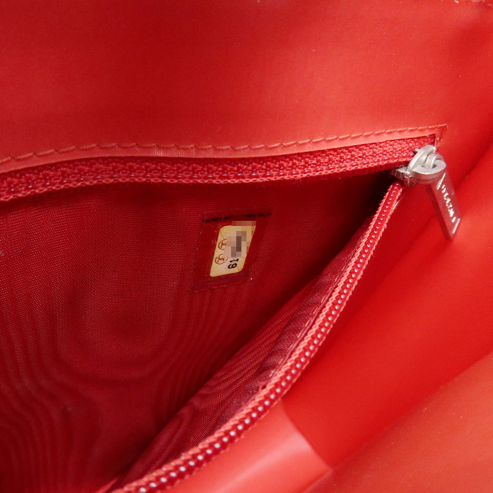 CHANEL COCO Mark PVC Hologram Chain Shoulder Bag Red