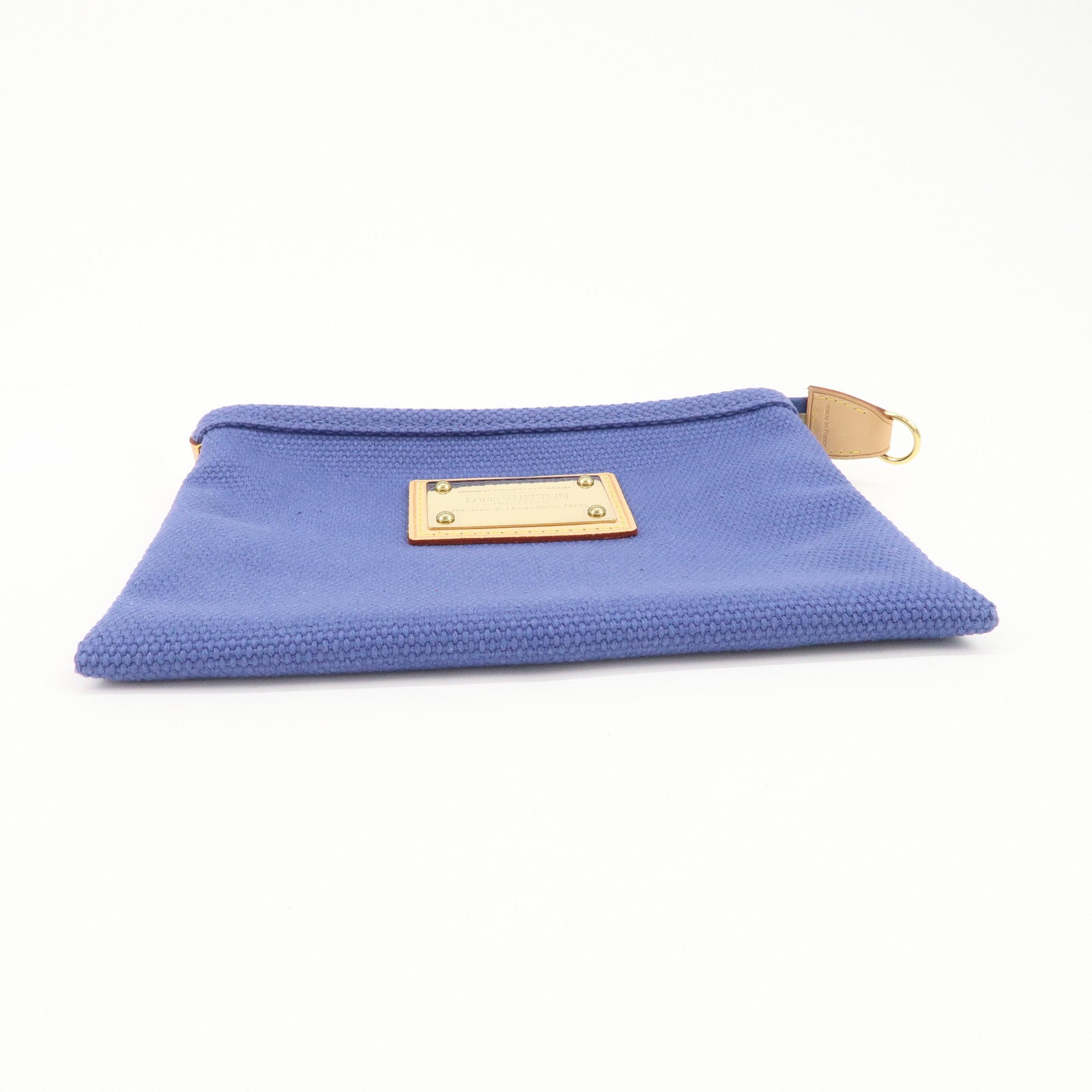 Louis Vuitton Antigua Canvas Nume Leather Pochette Plate PM M40067