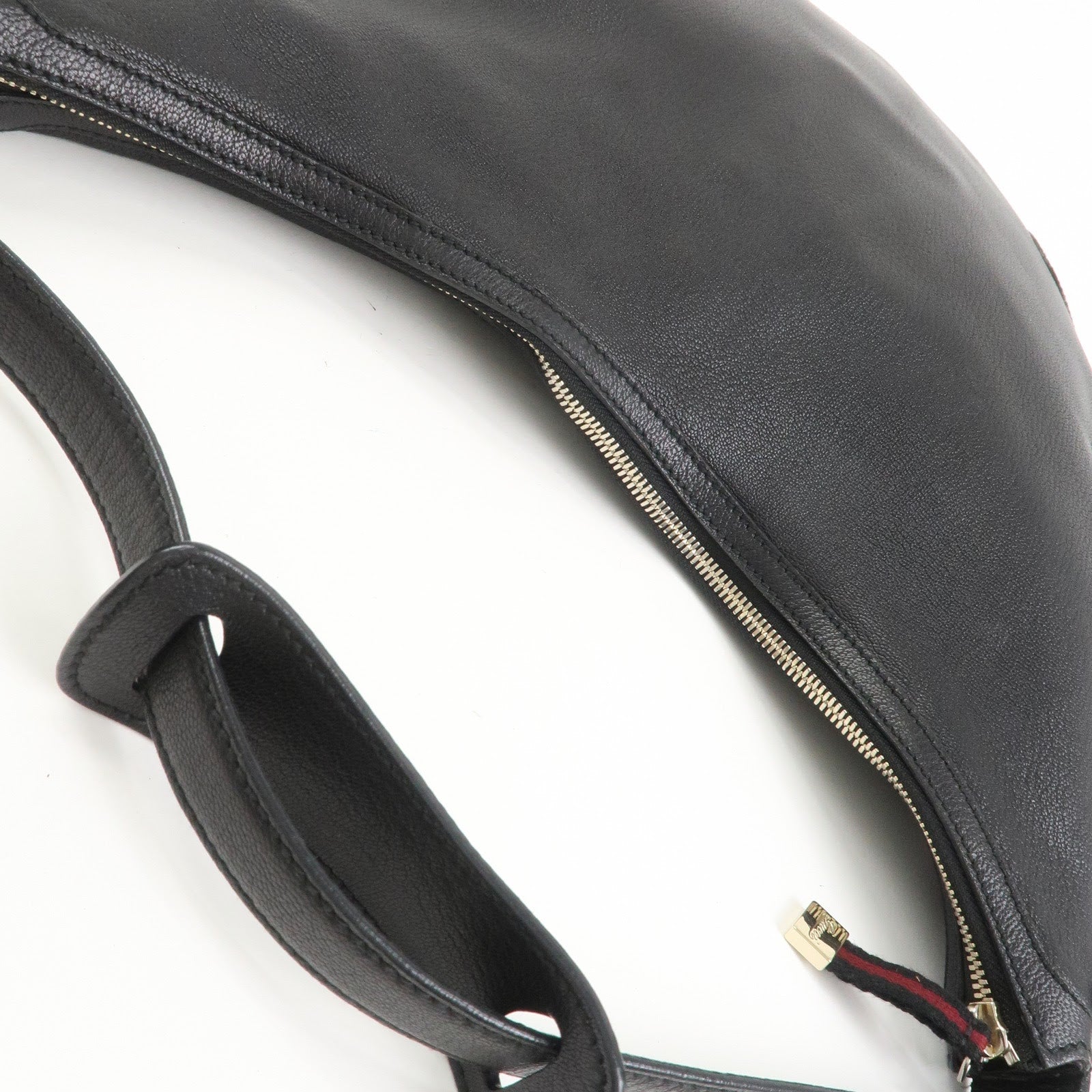 GUCCI Princy Sherry Leather Shoulder Bag Hand Bag Black 162882