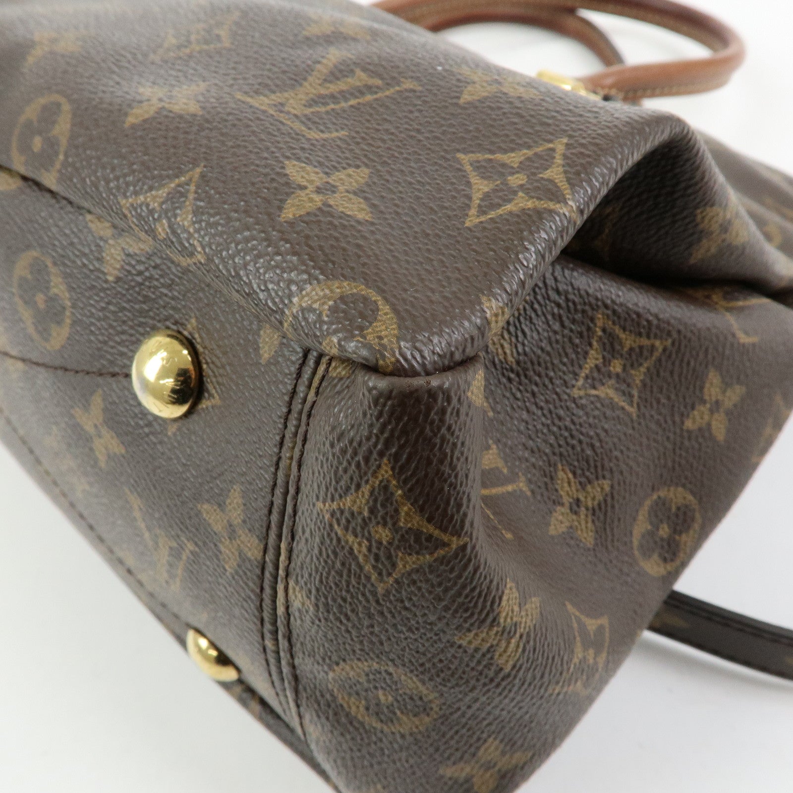 Louis Vuitton Monogram Pallas 2Way Bag Hand Bag Brown Noir M41064