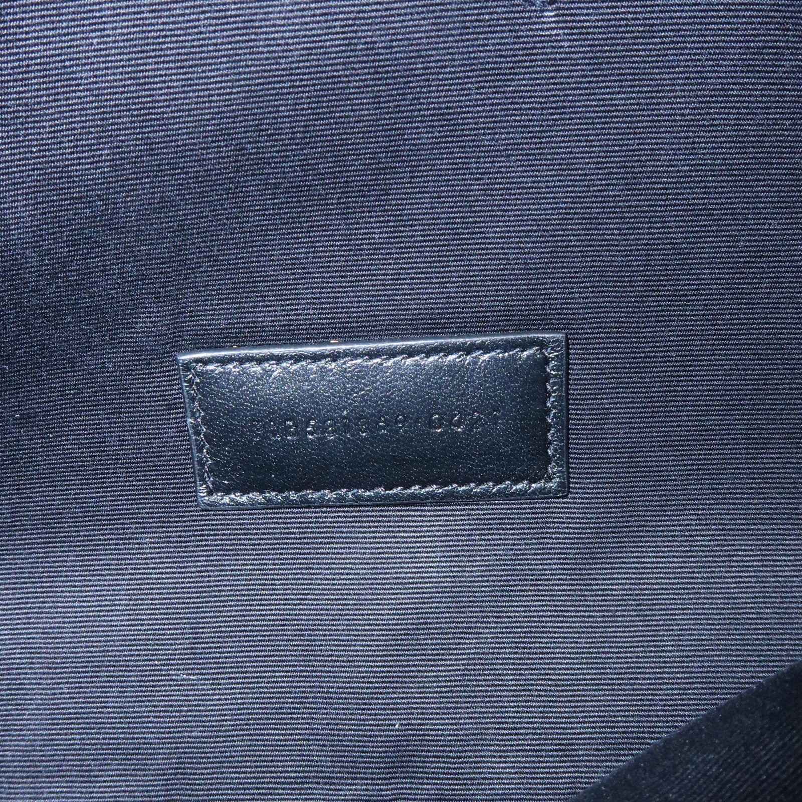 SAINT LAURENT PARIS Canvas Leather Clutch Bag Pouch Black