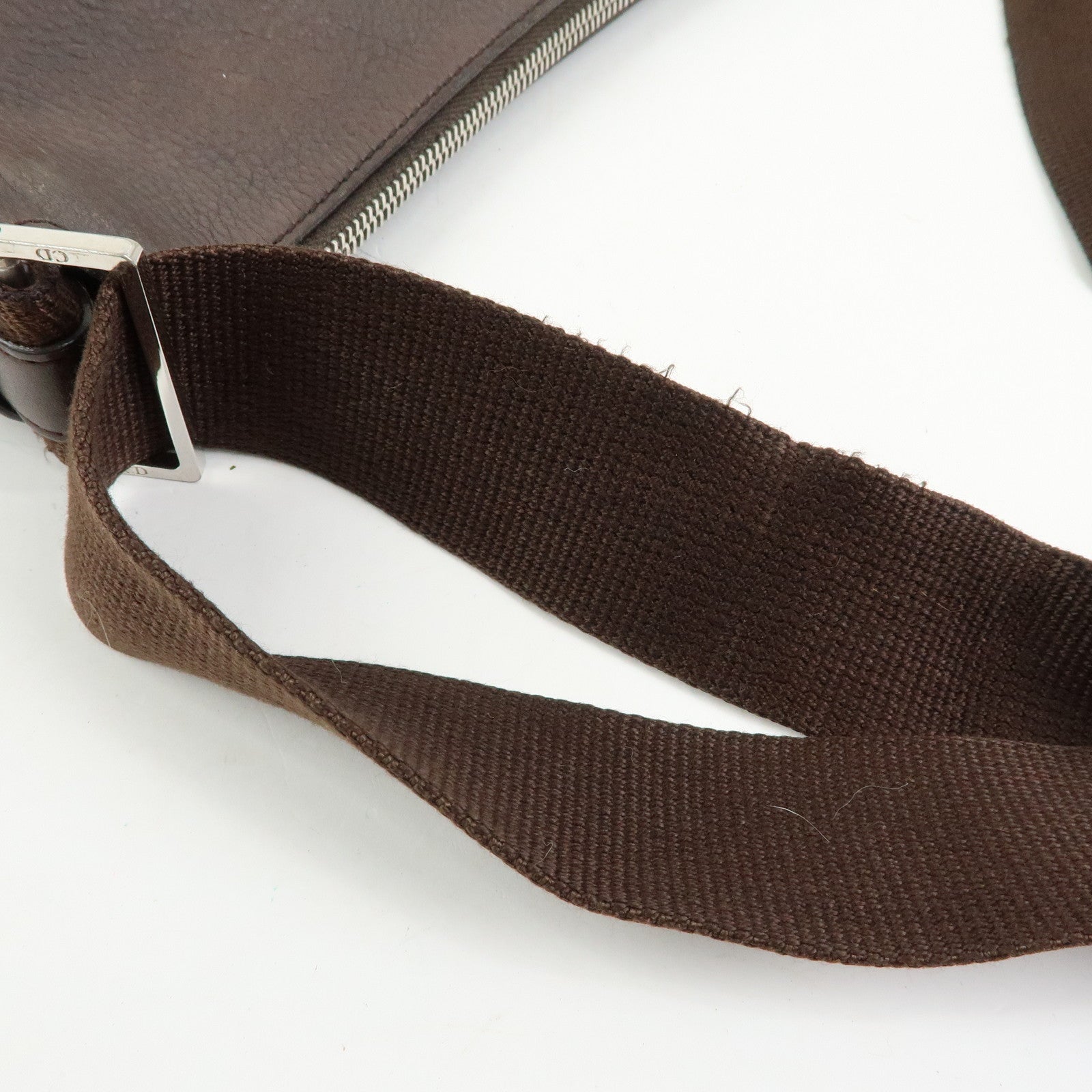 Christian Dior Street Chic Trotter Canvas Leather Shoulder Bag