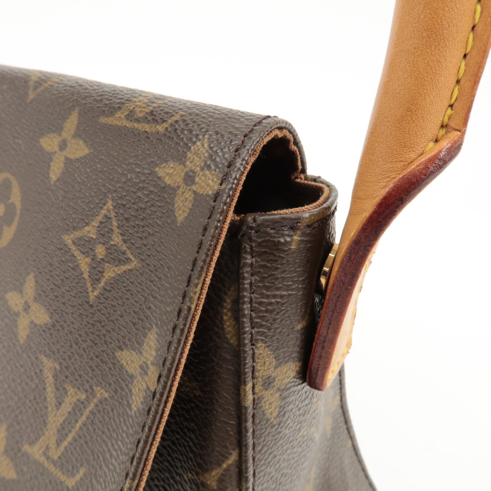 Louis Vuitton Monogram Mini Looping Shoulder Bag Brown M51147 Used