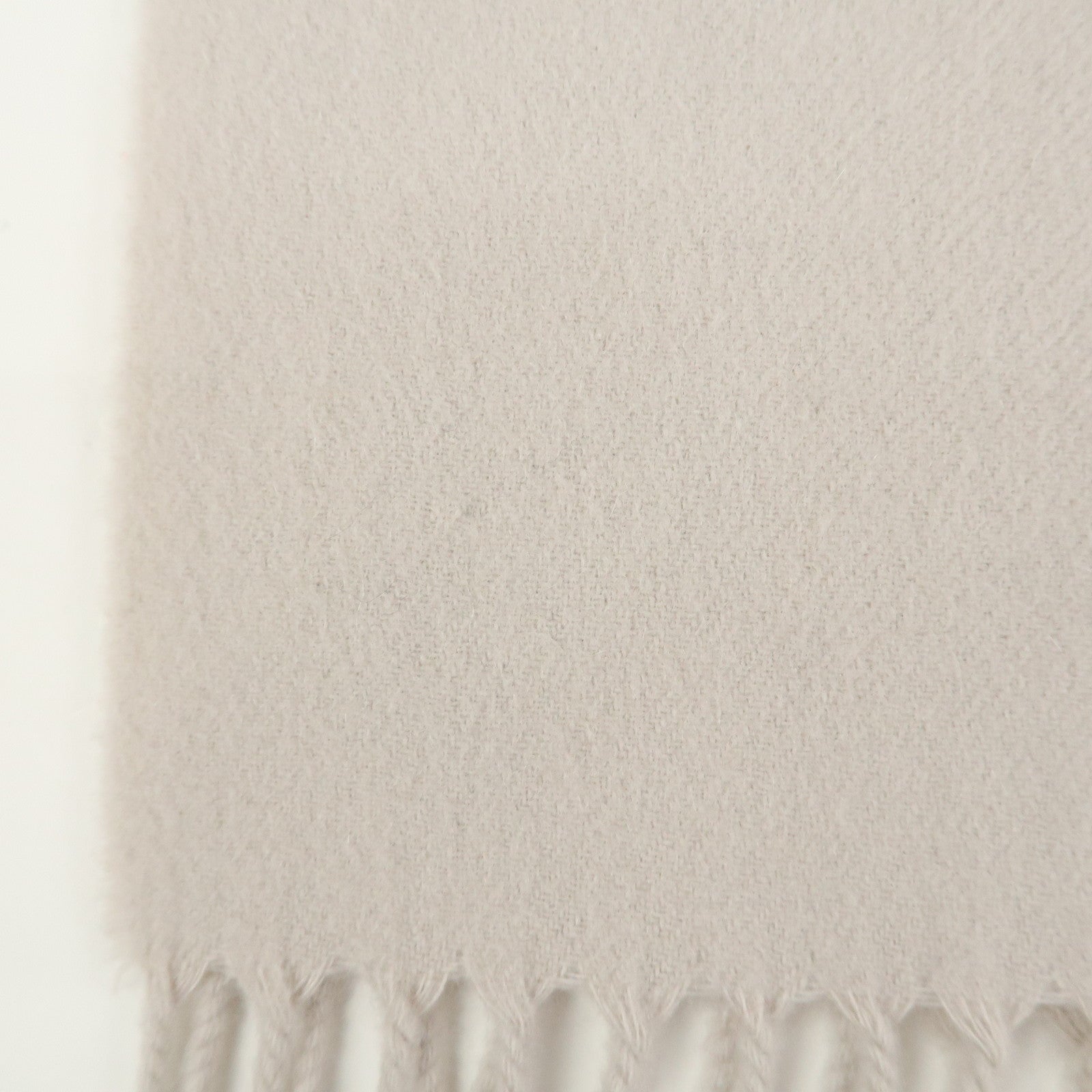 HERMES Cashmere 100% Scarf Stole Ivory