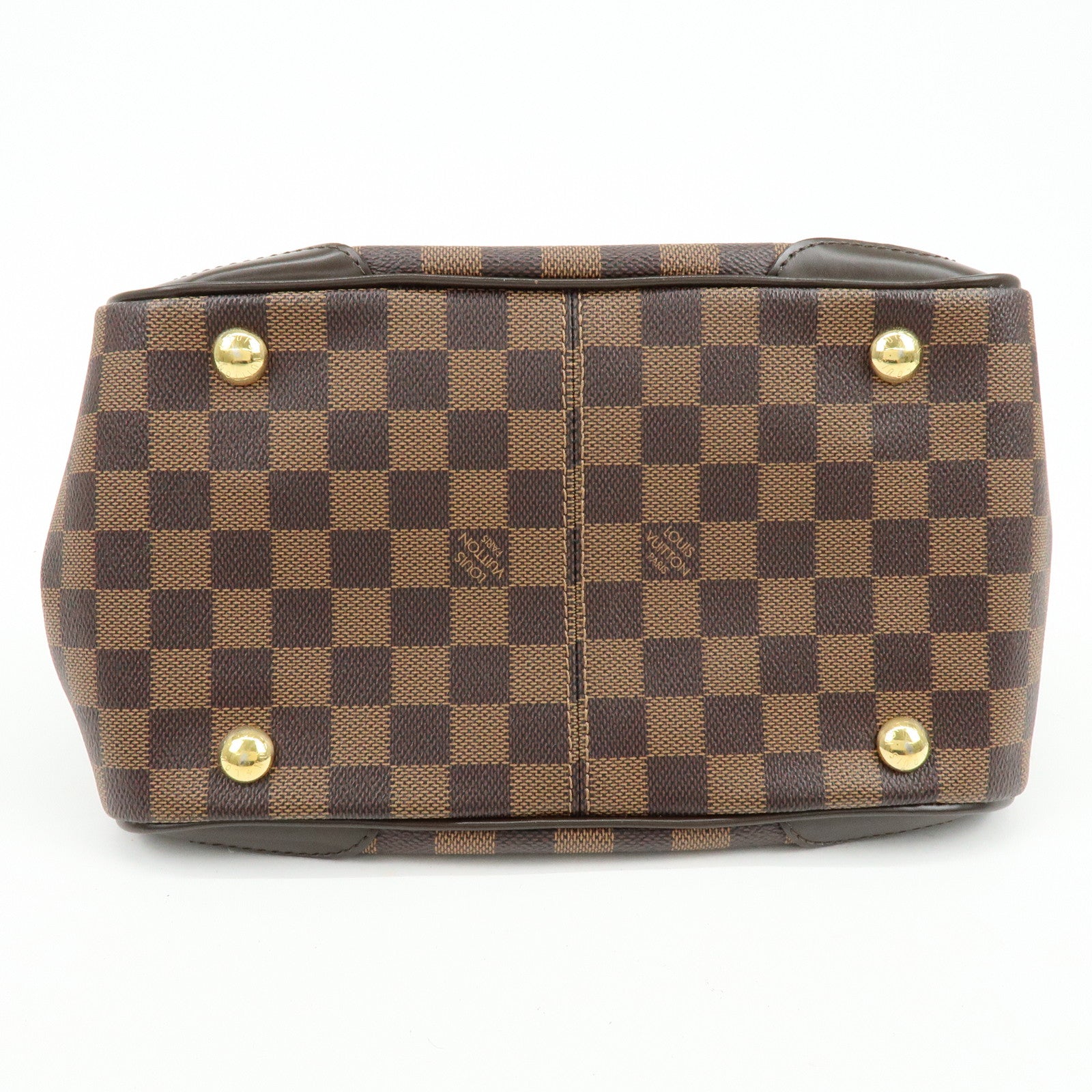 Louis Vuitton Damier Ebene Verona PM Hand Bag Brown