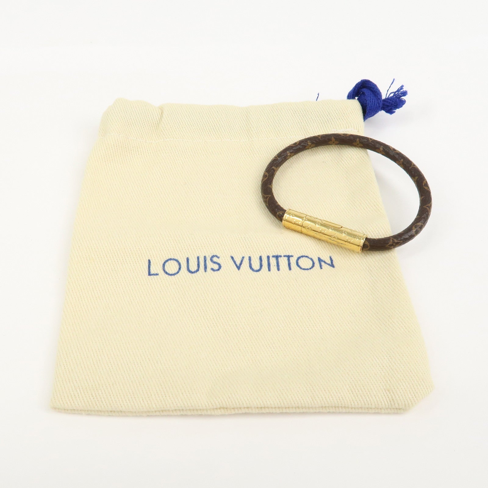 Louis Vuitton Monogram LV Confidential Bracelet Brown Gold M6334