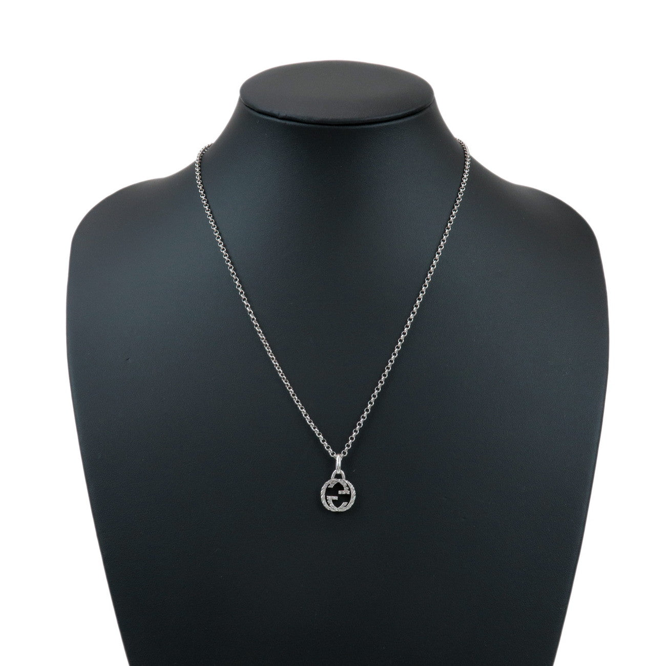 GUCCI Interlocking G Arabesque Chain Necklace SV925 Silver