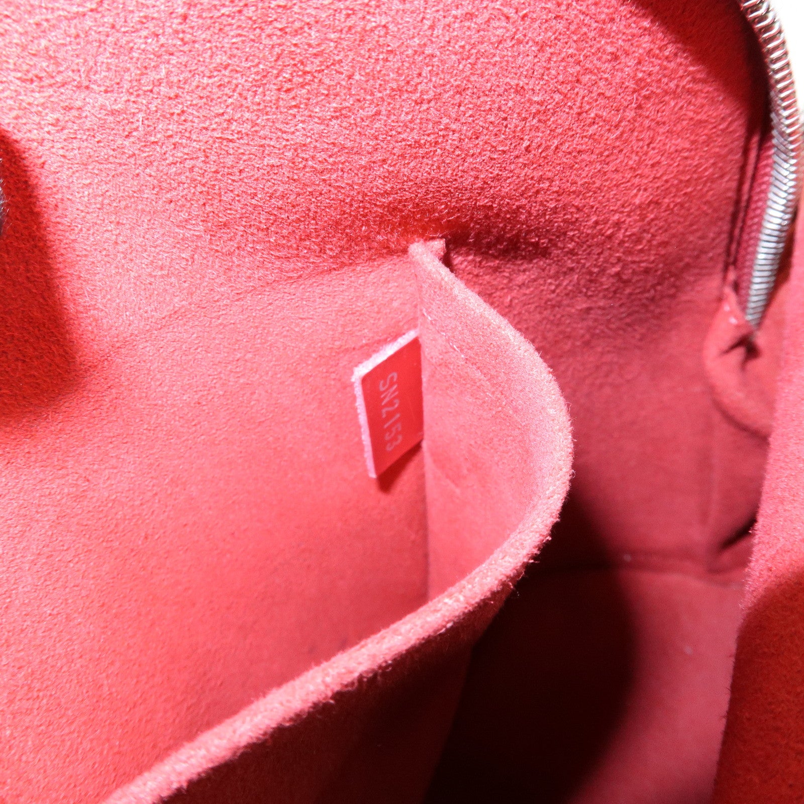 Louis Vuitton Epi Alma PM Leather Hand Bag Carmine Red M4058E