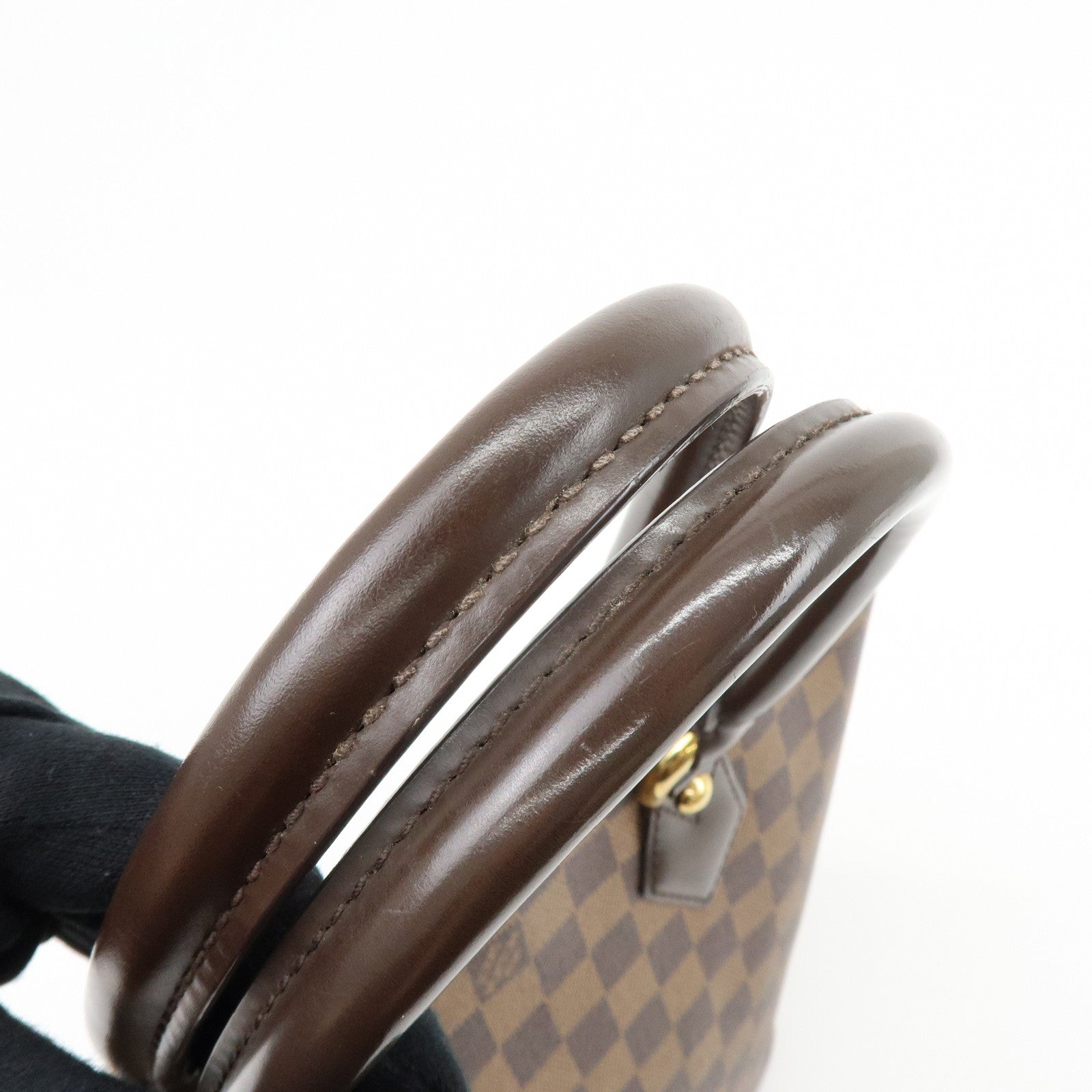 Louis Vuitton Damier Ebene Saleya PM Canvas Leather Tote Bag N51183