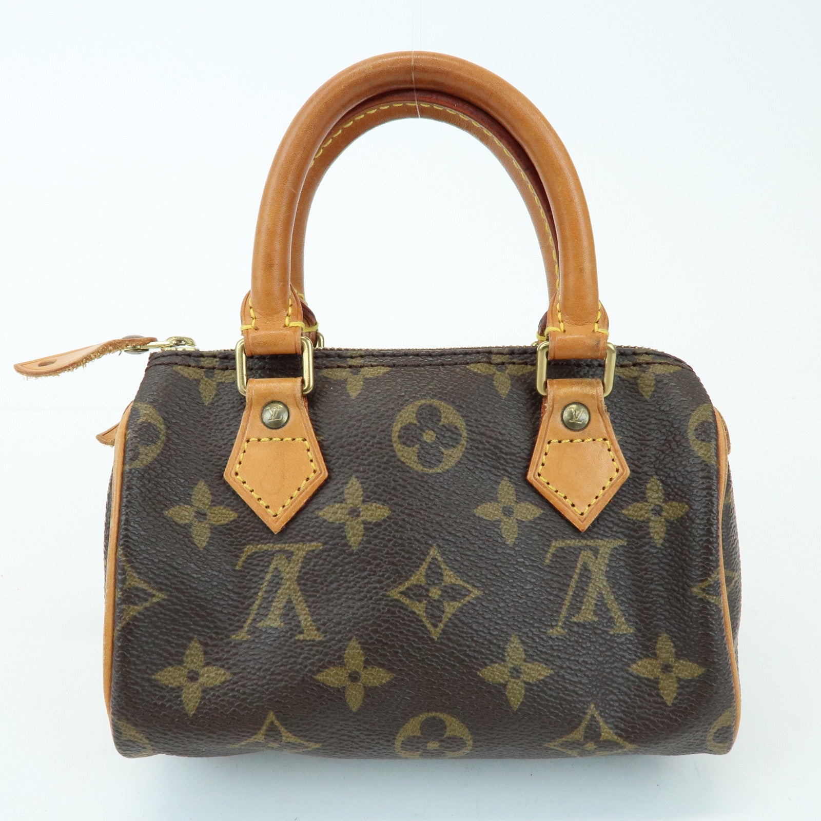 Louis Vuitton Monogram Mini Speedy Hand Shoulder Bag Brown M41534