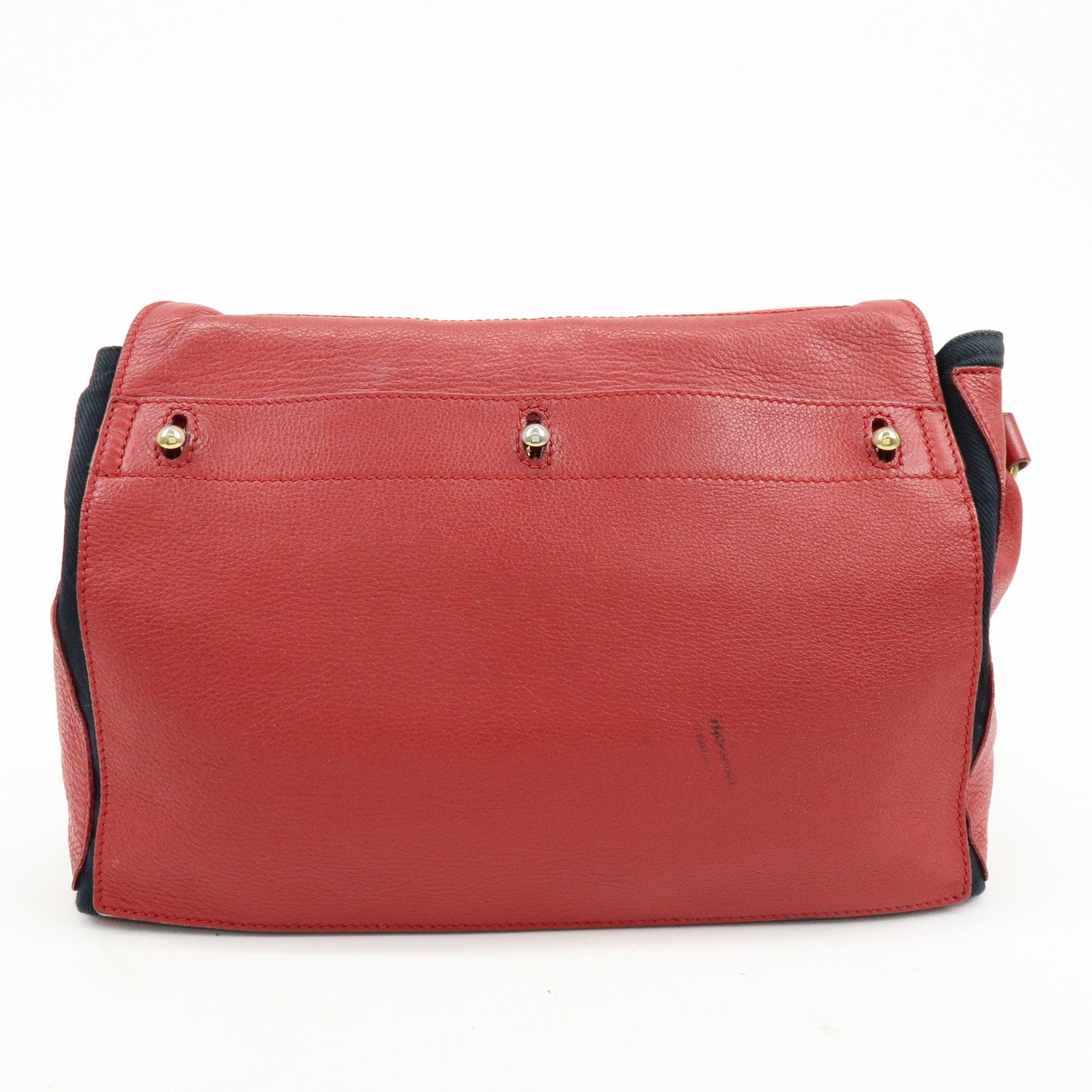 SAINT LAURENT PARIS Muse Two Leather Shoulder Bag Red 265707