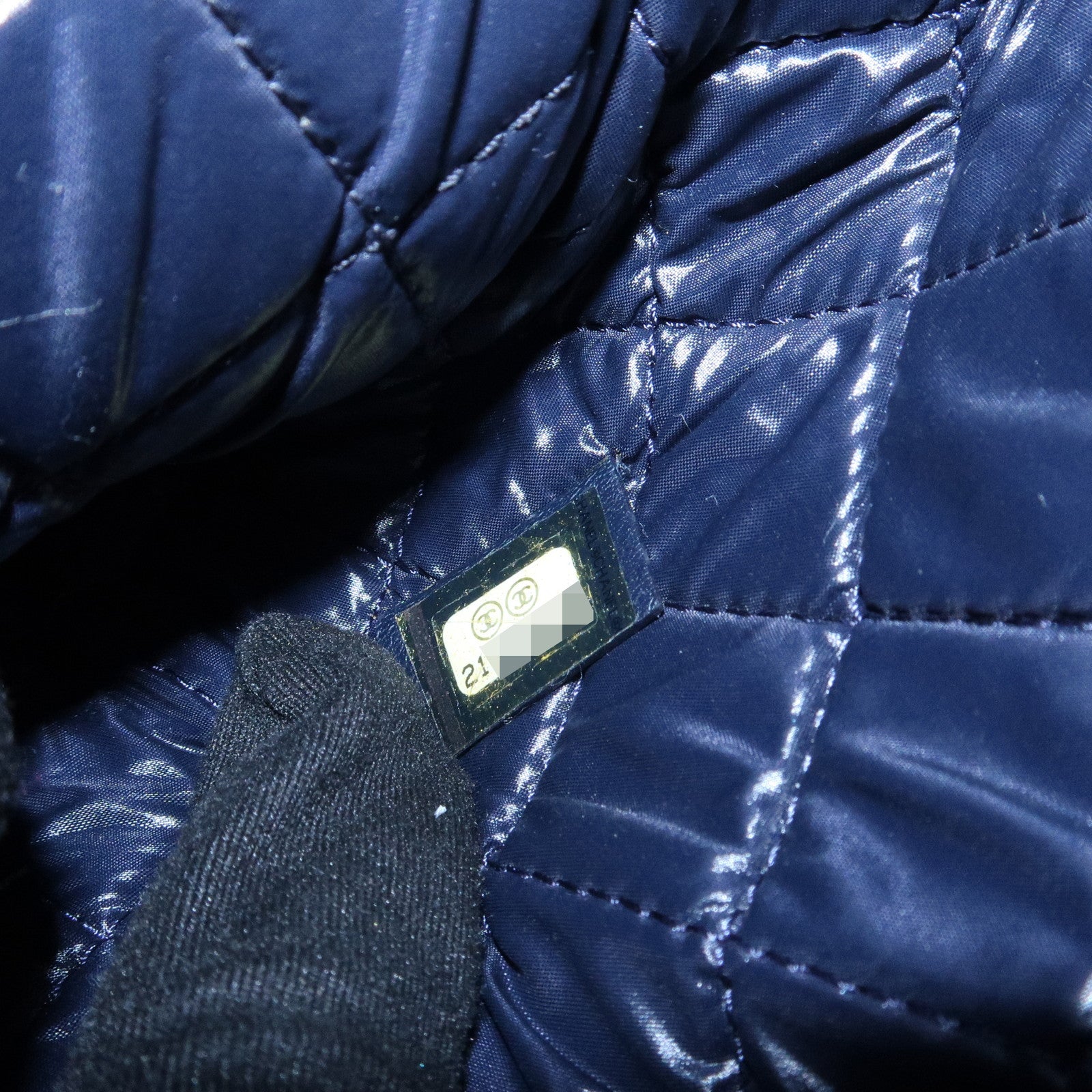 CHANEL Deauville Canvas Denim Clutch Bag Pouch Denim A80802