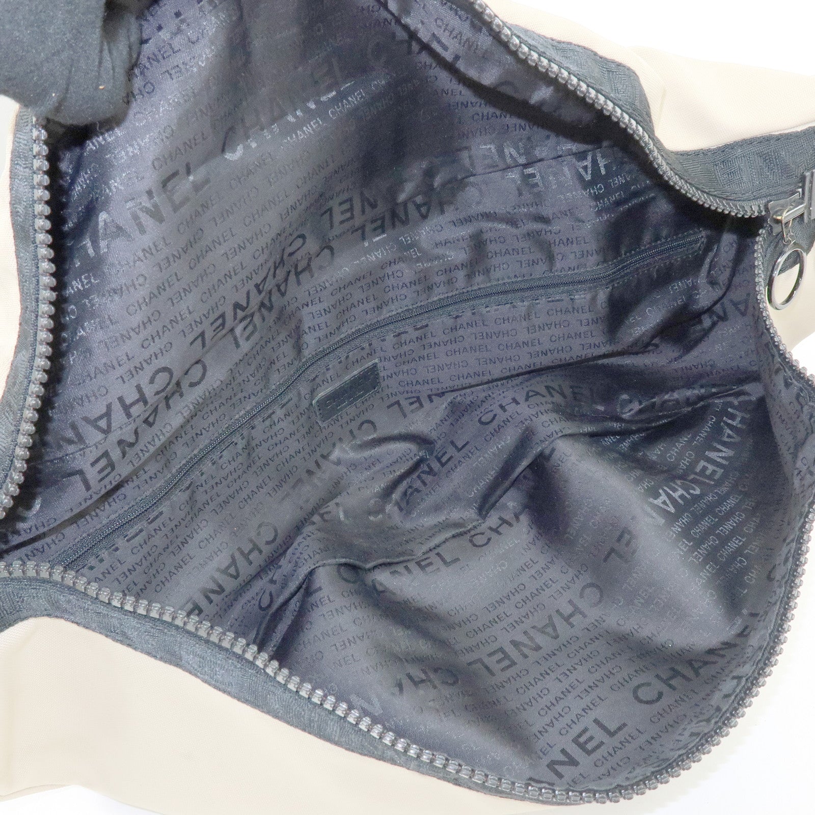 CHANEL Sports Line Nylon Banana Bag Waist Bag Crossbody Bag Beige