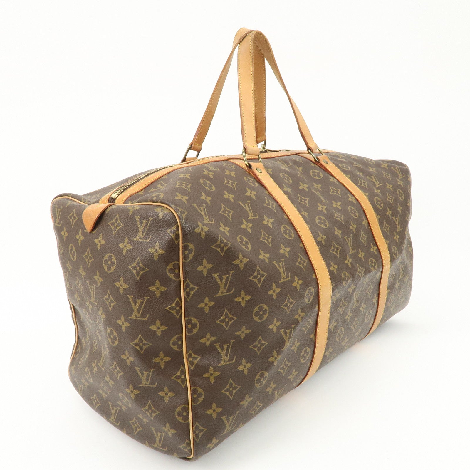 Louis Vuitton Monogram Sac Souple 55 Boston Bag Brown M41622