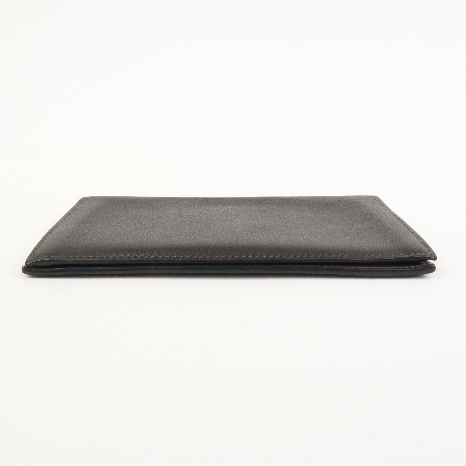 HERMES MC2 Fleming Veau Swift Long Wallet Dark Brown