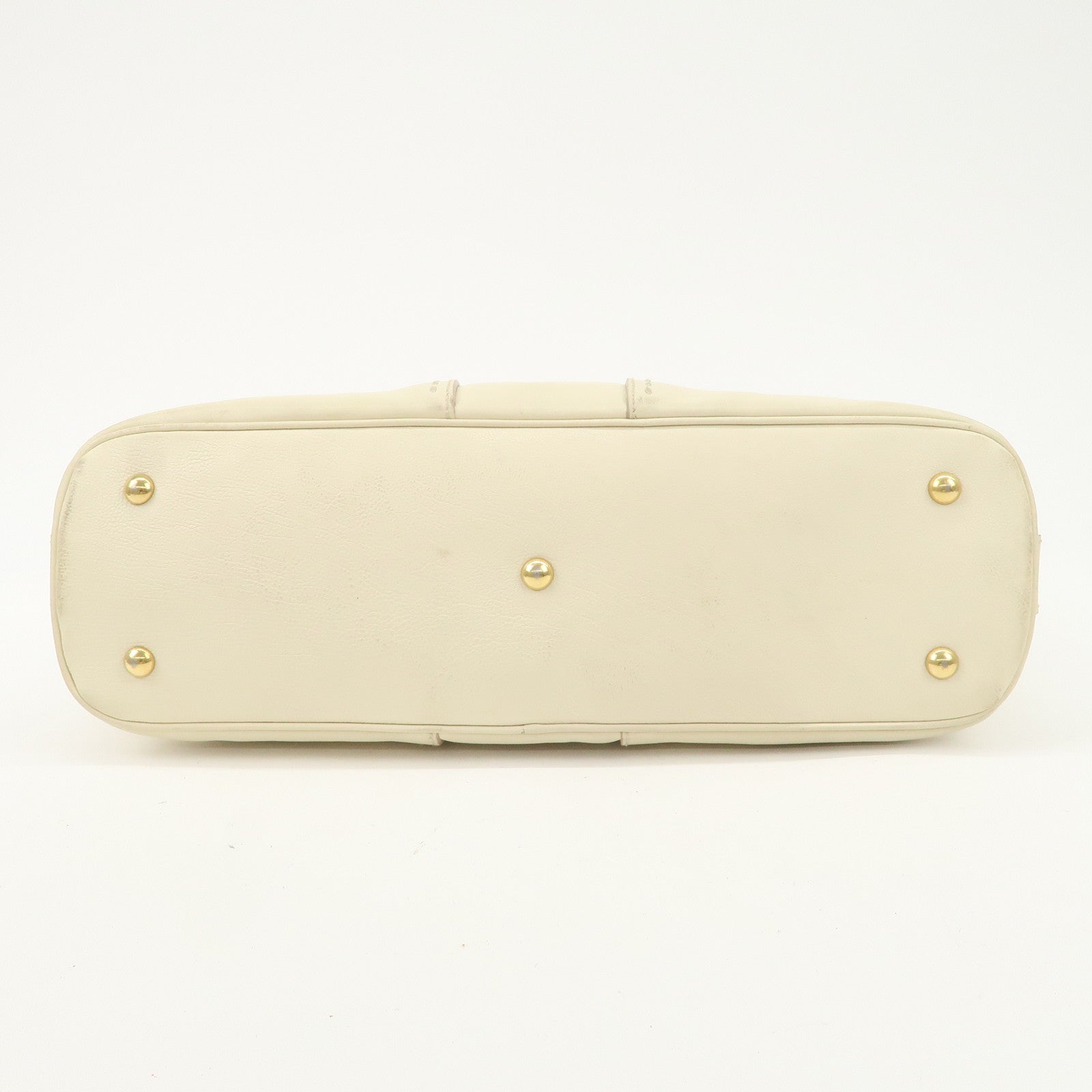 SAINT LAURENT PARIS Muse Leather Hand Bag Shoulder Bag Ivory