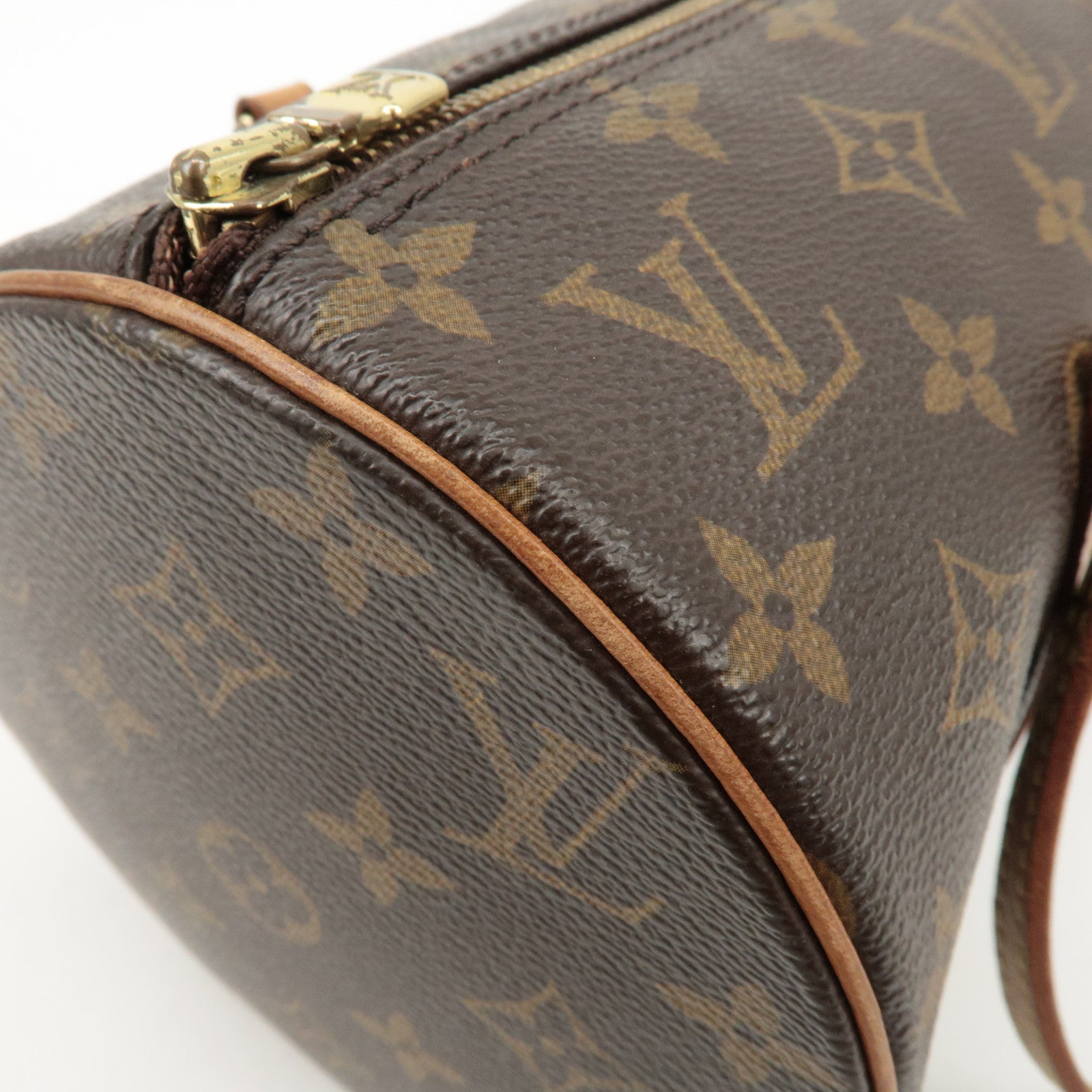 Louis Vuitton Monogram Papillon 30 Hand Bag New Style Brown M51385 Used