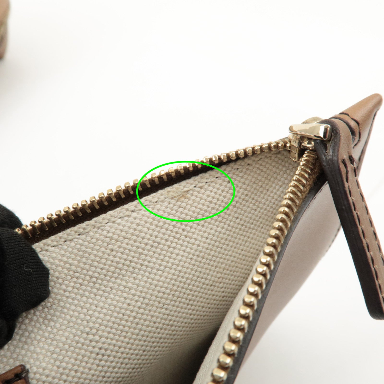 GUCCI GG Canvas Leather Tote Bag Beige Brown 247209 Used