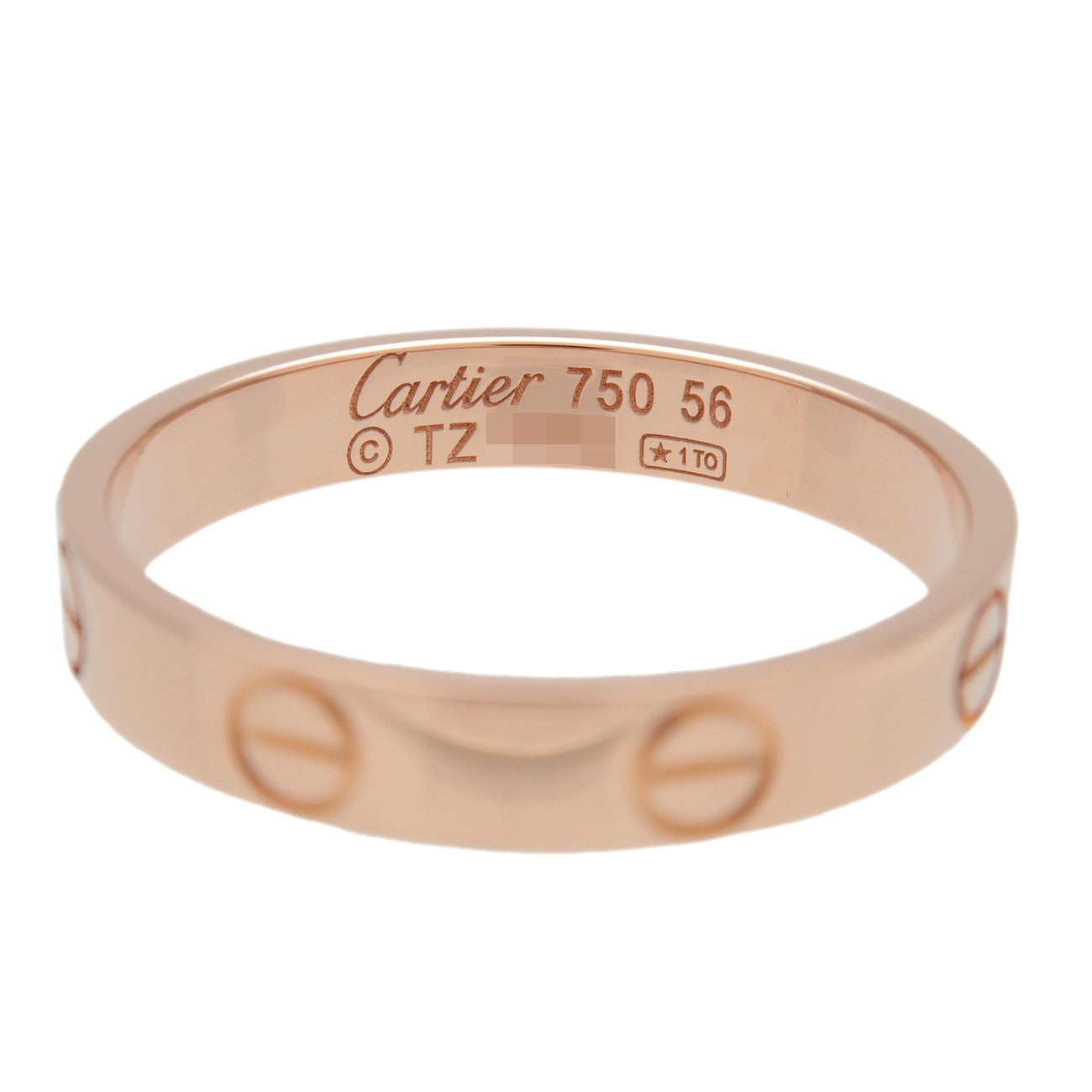 Cartier Mini Love Ring #56 K18PG 750PG Rose Gold US7.5 EU56 HK17