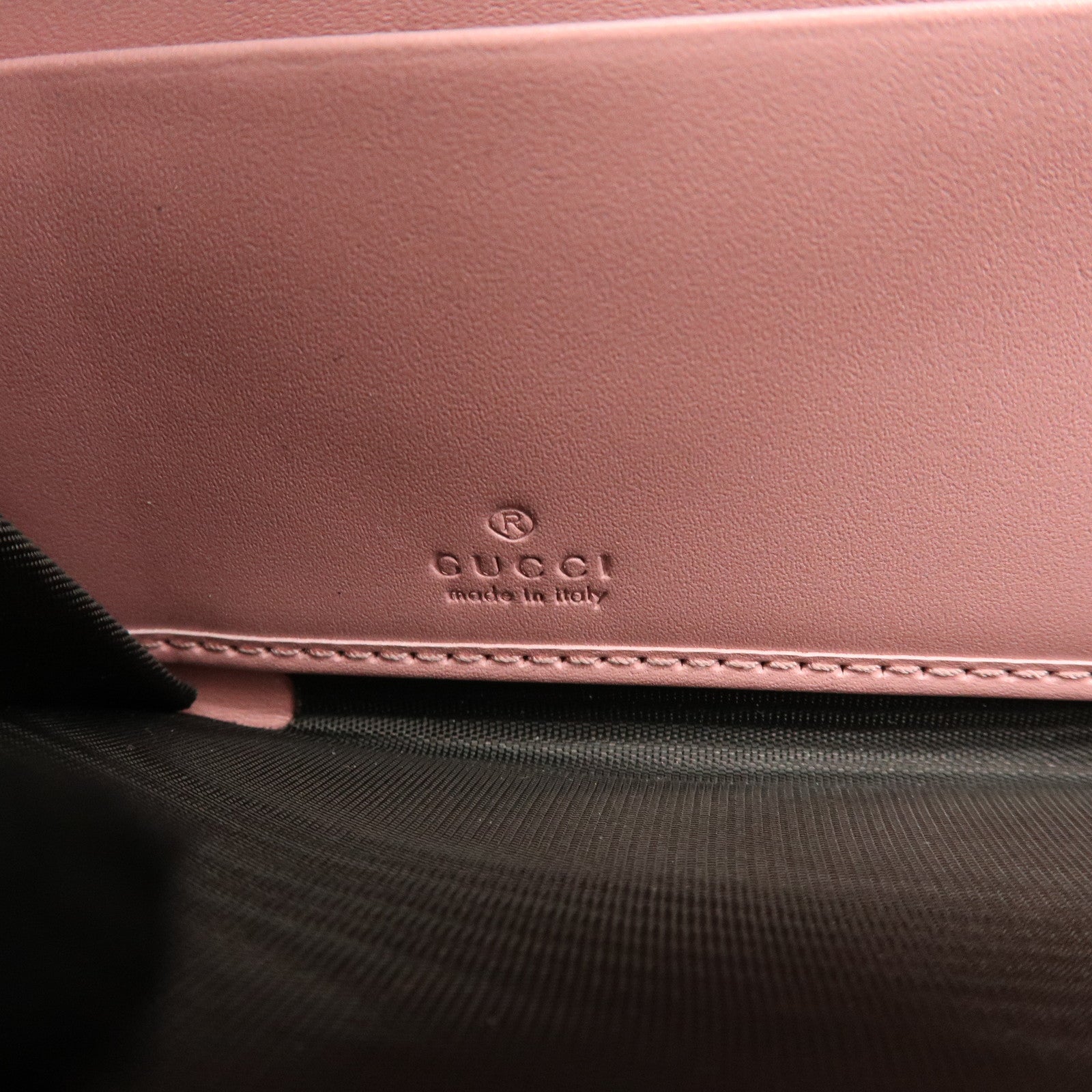 GUCCI Guccissima Leather Icon Zip Around Long Wallet Pink 410102