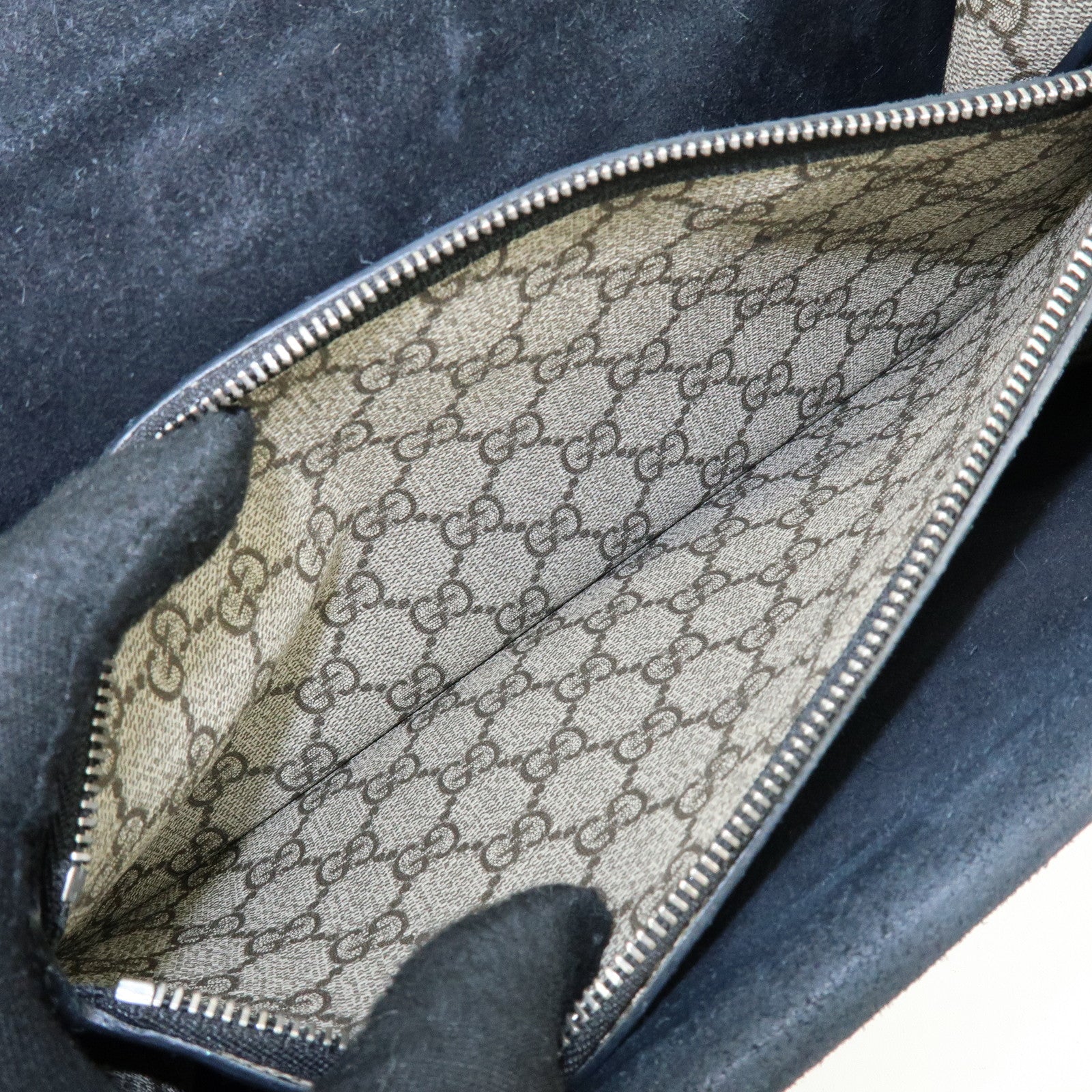 GUCCI Dionysus GG Supreme Chain Shoulder Bag Beige Black 400249