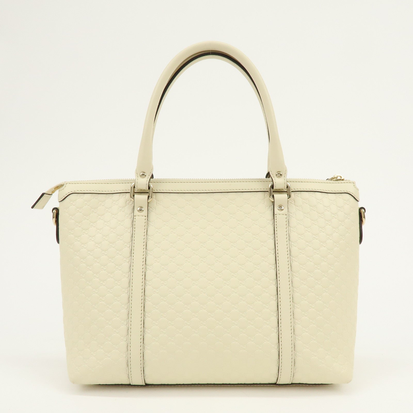 GUCCI Microguccissima Leather 2Way Bag Hand Bag Ivory 449656