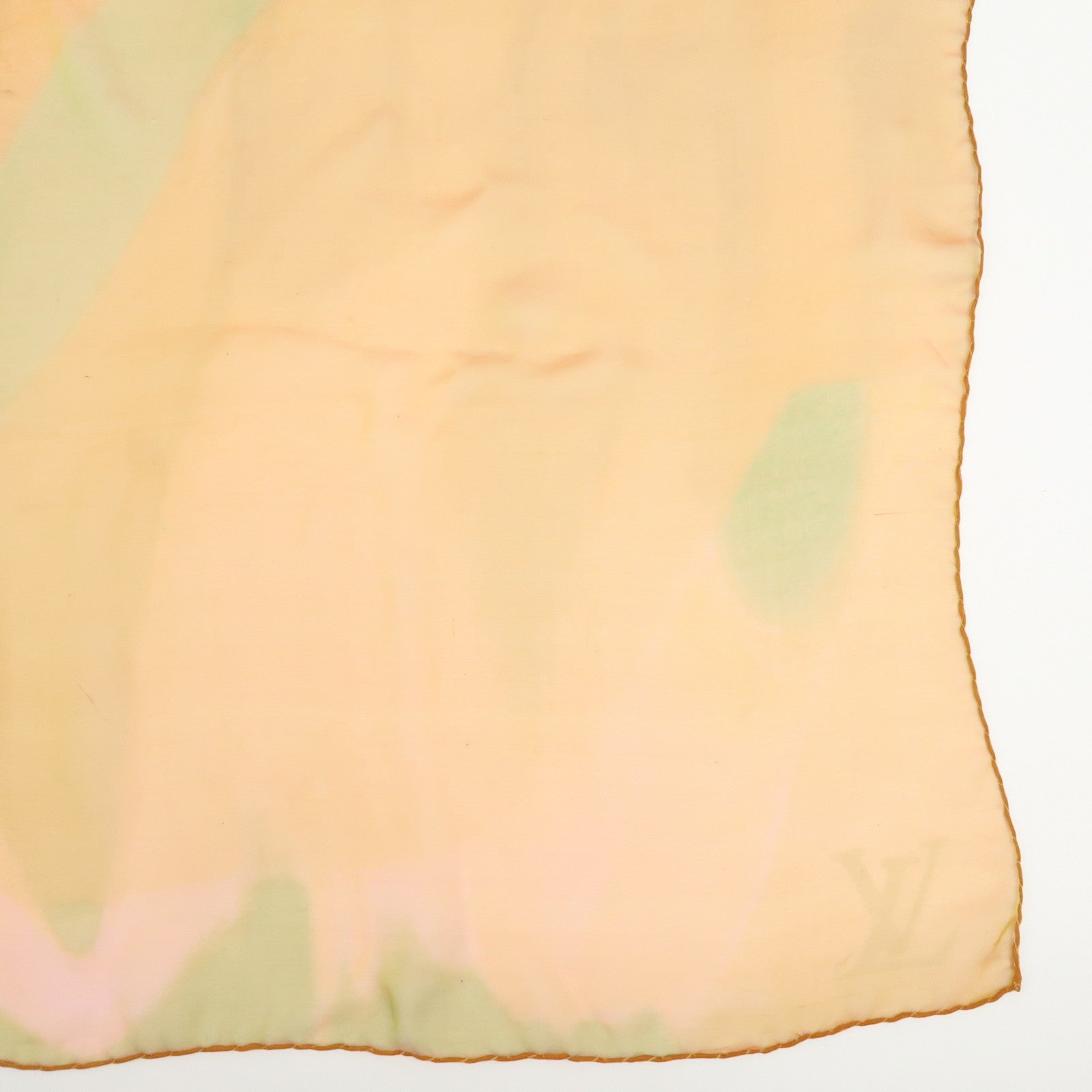 Louis Vuitton Silk 100% 90ﾃ・0 Gradation Scarf Orange Green