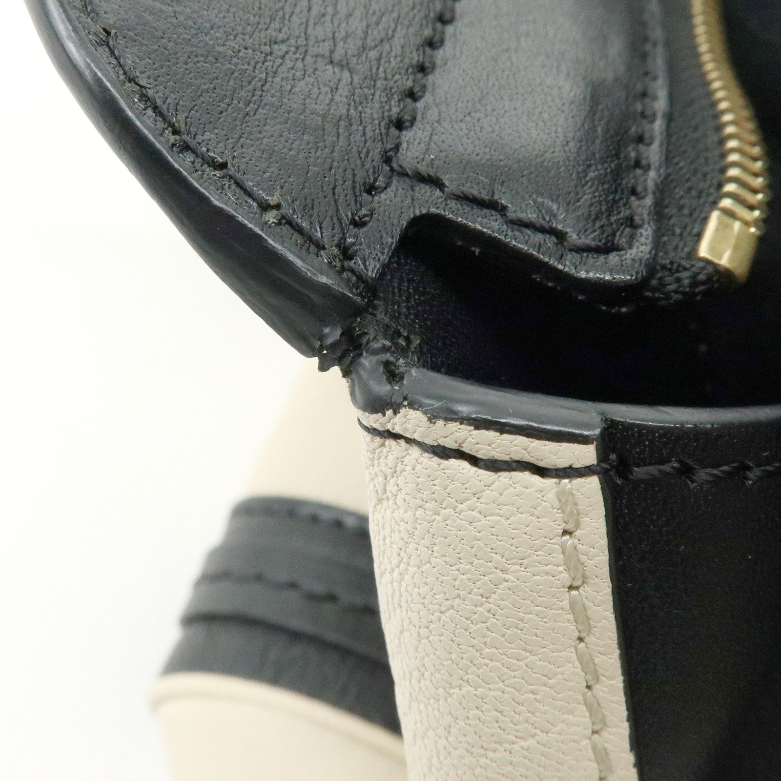 Chloe Leather Alice Mini Bag 2Way Bag Shoulder Hand Bag Black Ivory