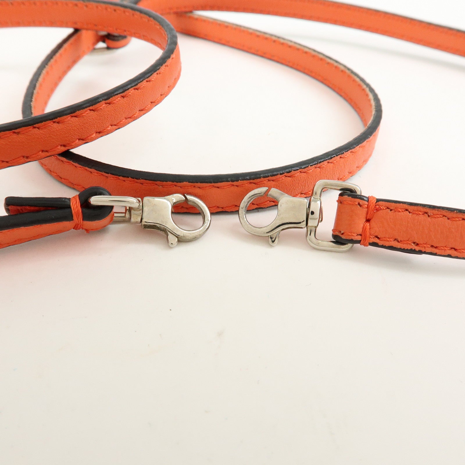 FENDI Micro Baguette 2Way Shoulder Bag Crossbody Bag Orange 8M0354