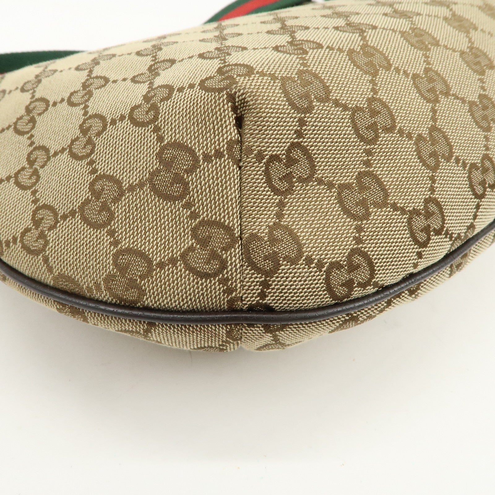GUCCI Sherry GG Canvas Leather Shoulder Bag Crossbody Bag 181092