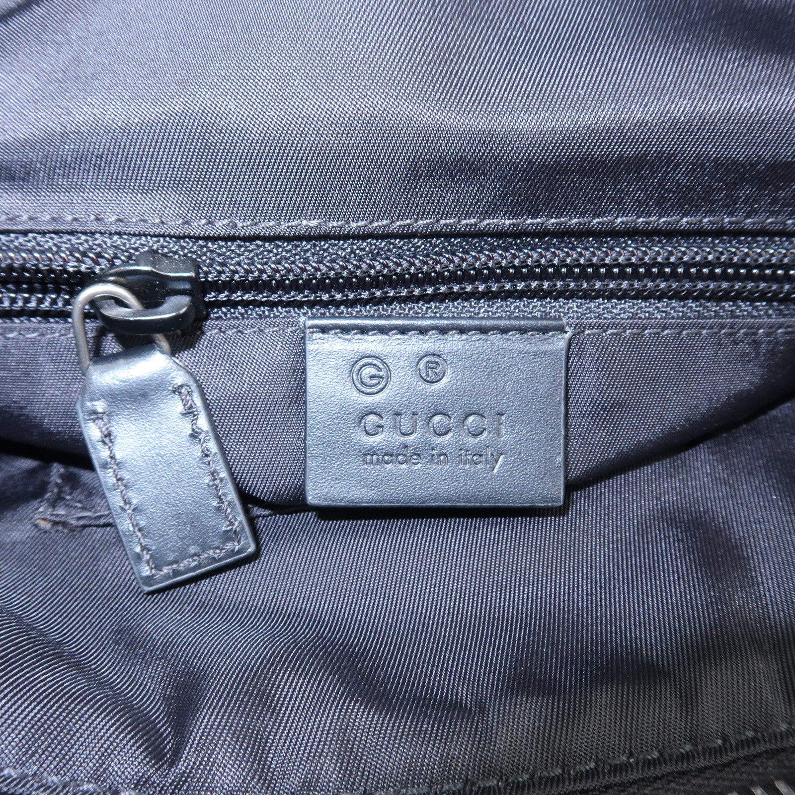 GUCCI Sherry Canvas Leather Shoulder Bag Crossbody Bag Black 631195