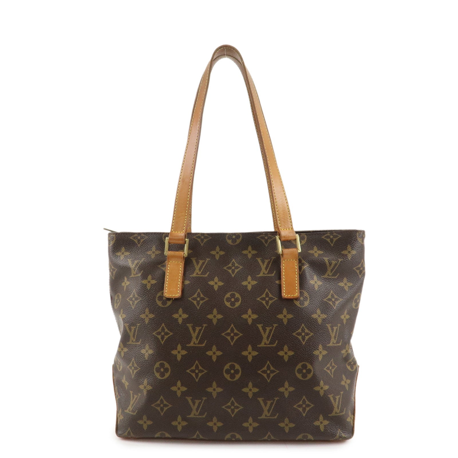 Louis Vuitton Monogram Canvas Cabas Piano Tote Bag Hand Bag M51148 Used