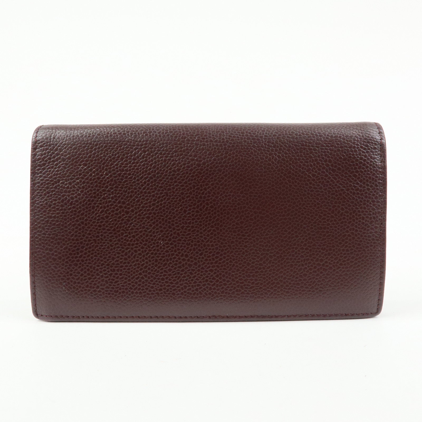 CHANEL COCO Mark Caviarskin Flap Bi-fold Long Wallet Brown