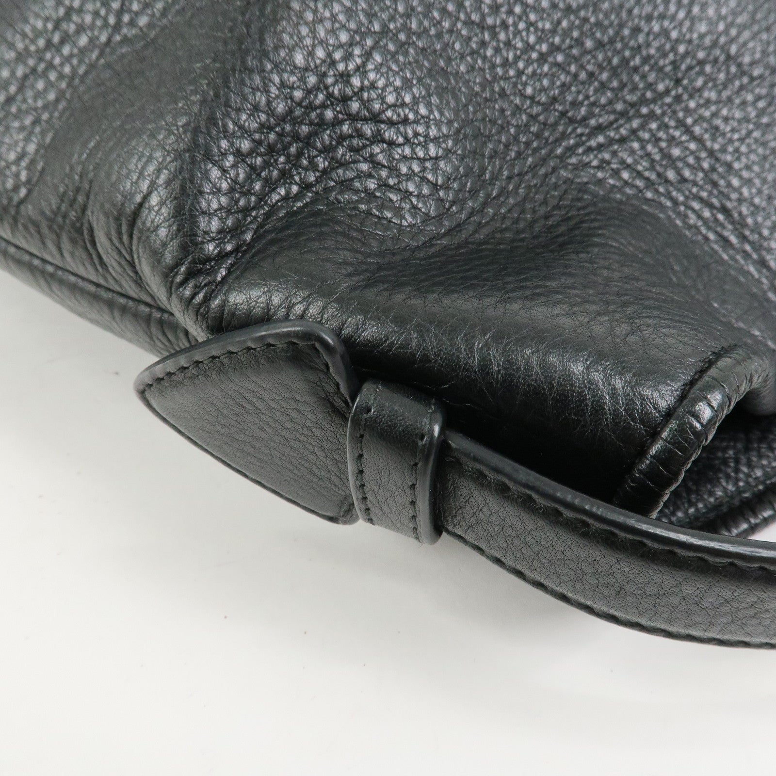 LOEWE Heritage Calf Leather Shoulder Bag Crossbody Bag Black