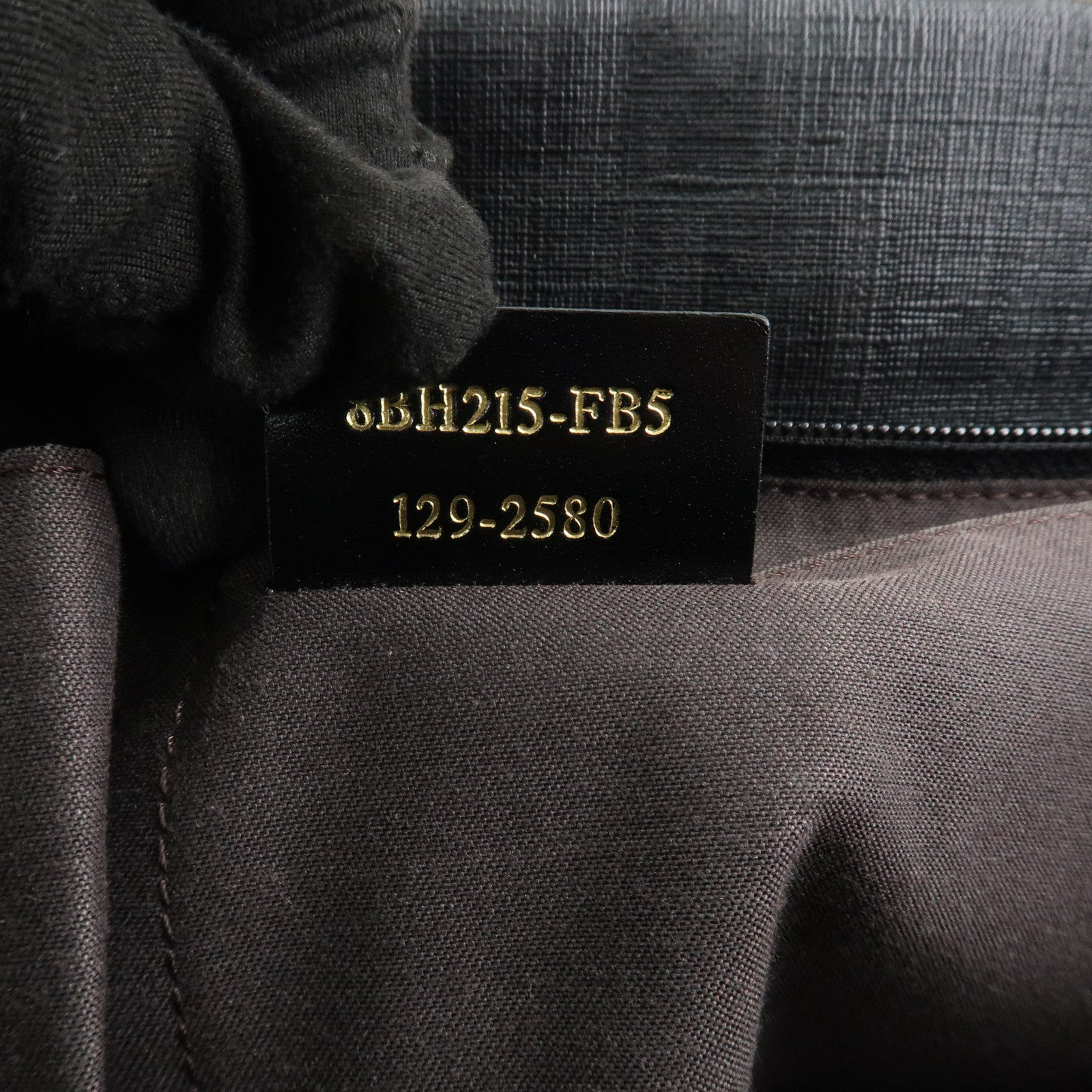 FENDI Zucchino PVC Leather Tote Bag Shoulder Bag Black 8BH215