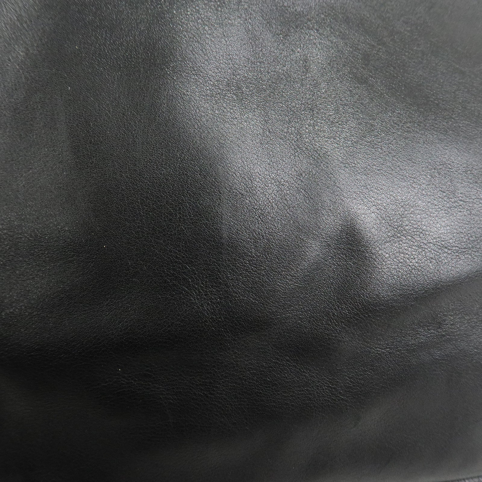 GUCCI Bamboo Leather Shoulder Bag Hand Bag Black 001・4033