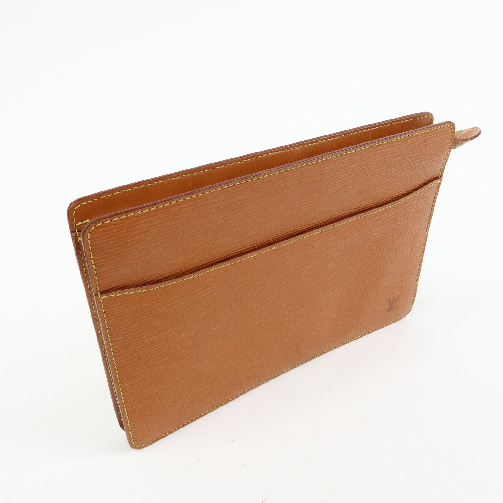 Louis Vuitton Epi Pochette Homme Clutch Bag Zipang Gold M52528