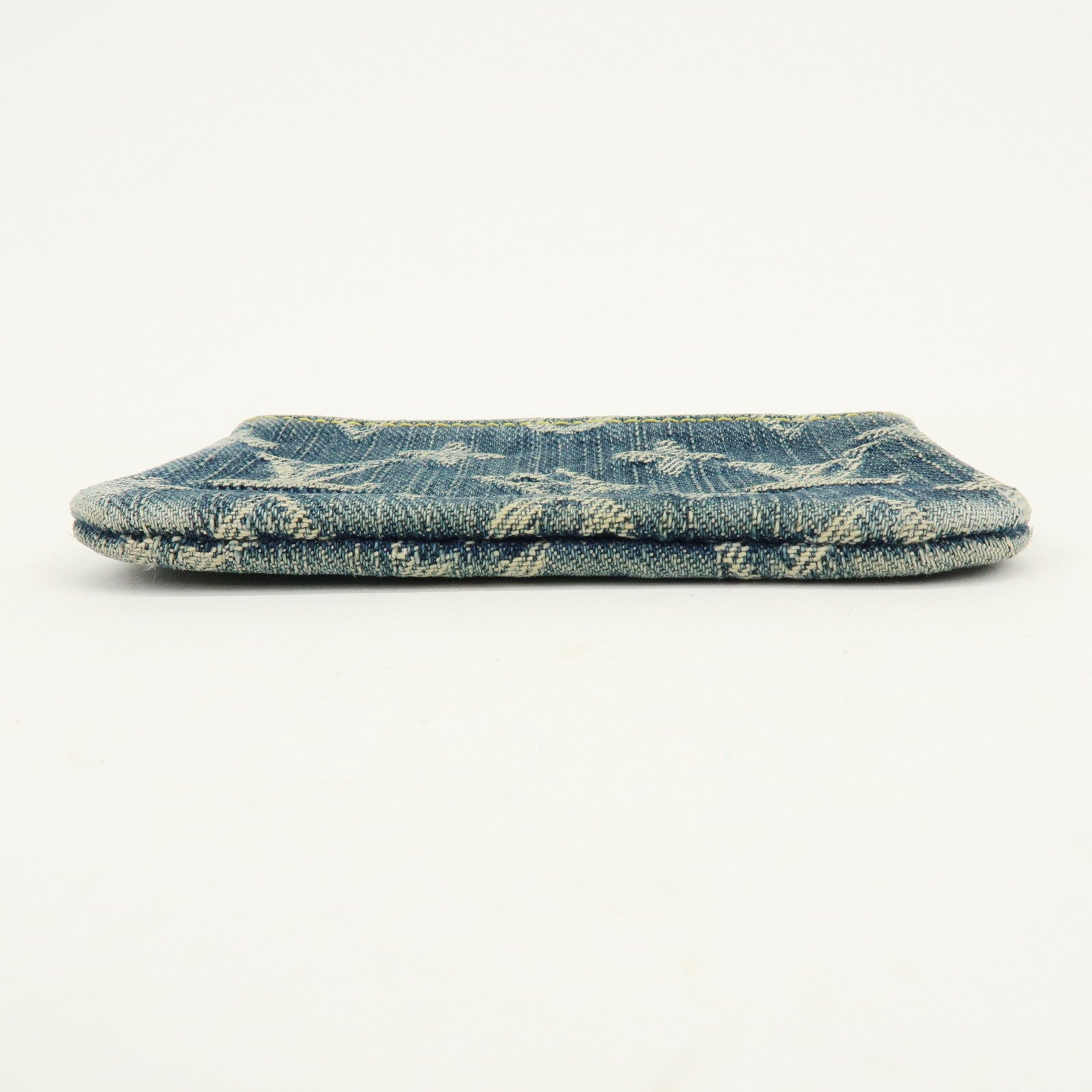 Louis Vuitton Monogram Denim Pochette Cles Coin Case Blue M95343
