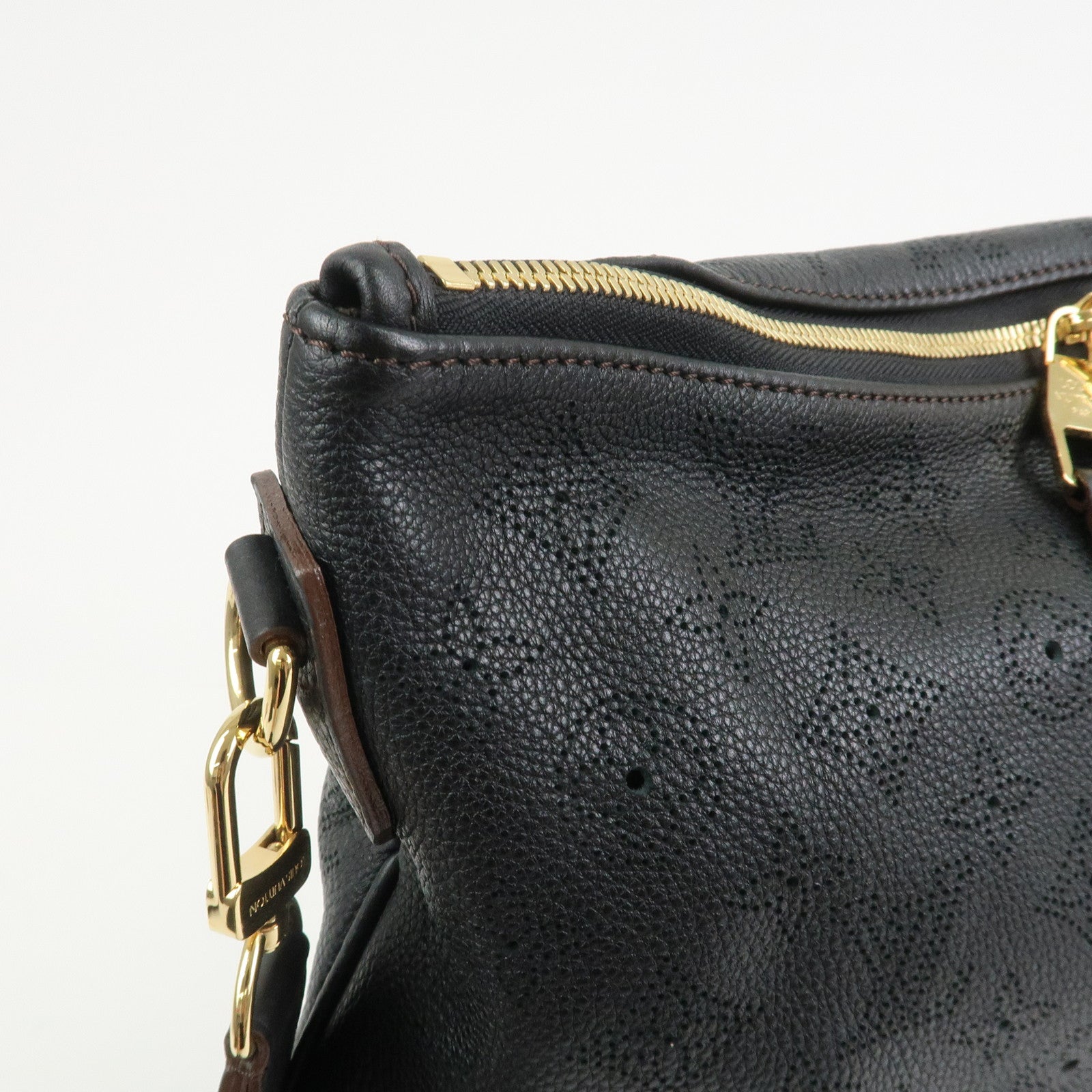 Louis Vuitton Monogram Mahina Leather 2Way Shoulder Bag Noir M93987
