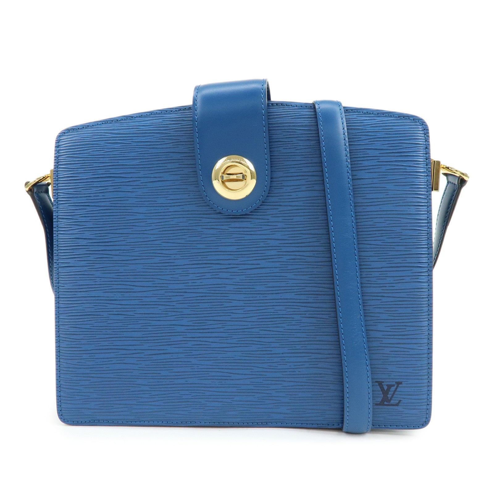 Louis Vuitton Epi Capucines Leather Shoulder Bag Toledo Blue M52345